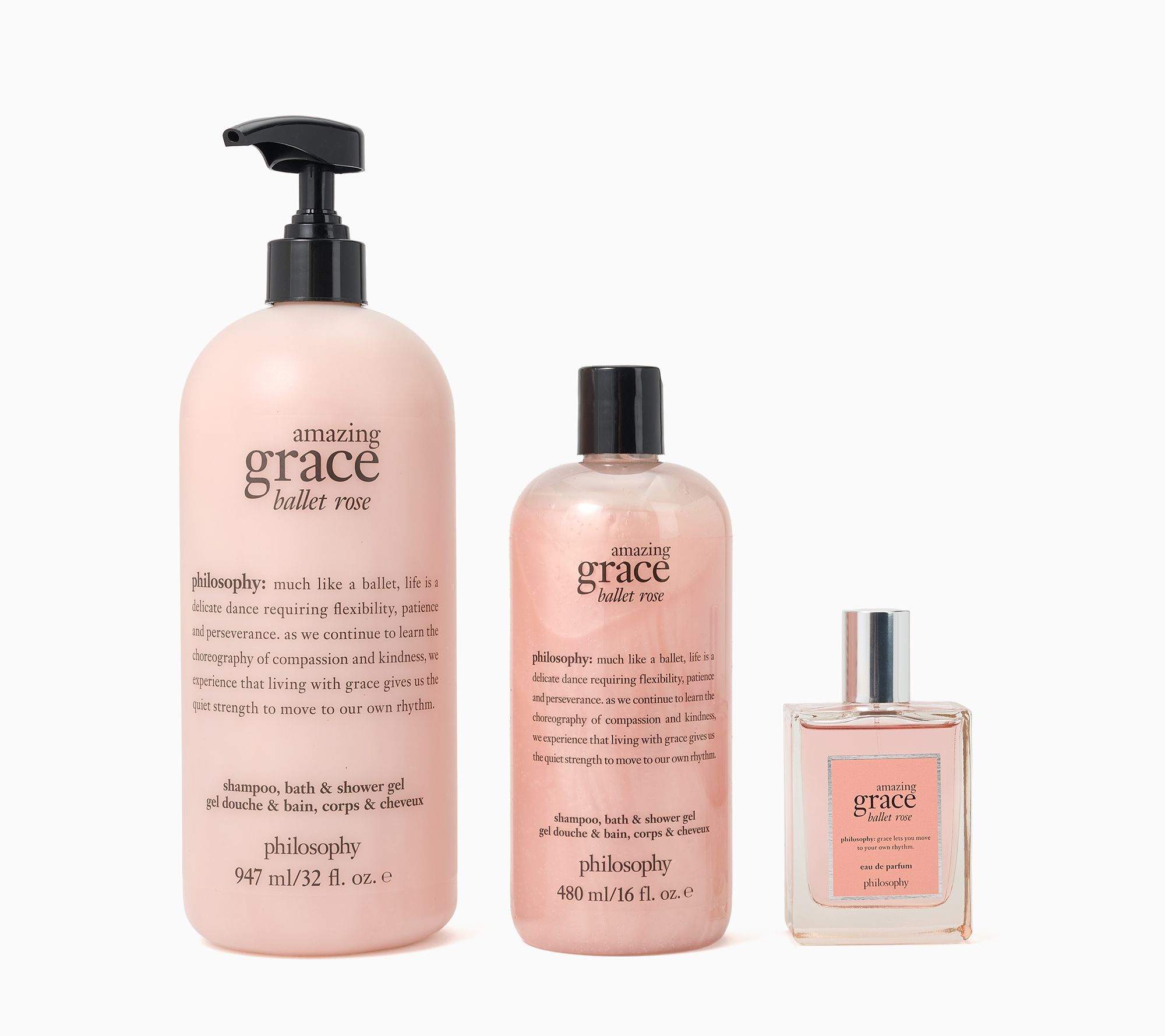  philosophy amazing grace ballet rose layering trio
