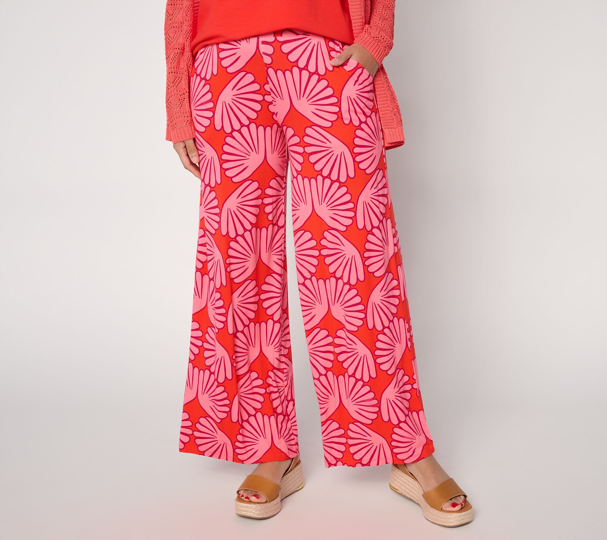 "As Is" Susan Graver Petite Soleil Knit Printed Pant