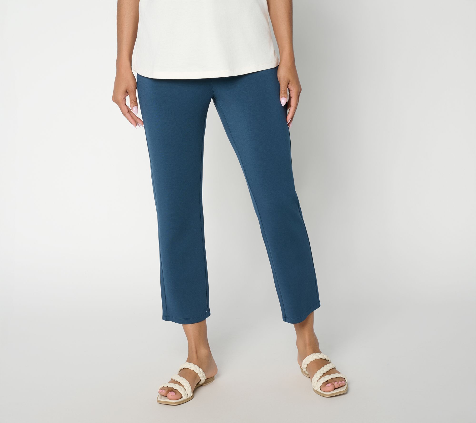 "As Is" Belle by Kim Gravel Reg ScubaLuxe 5 Pocket Crop Pant