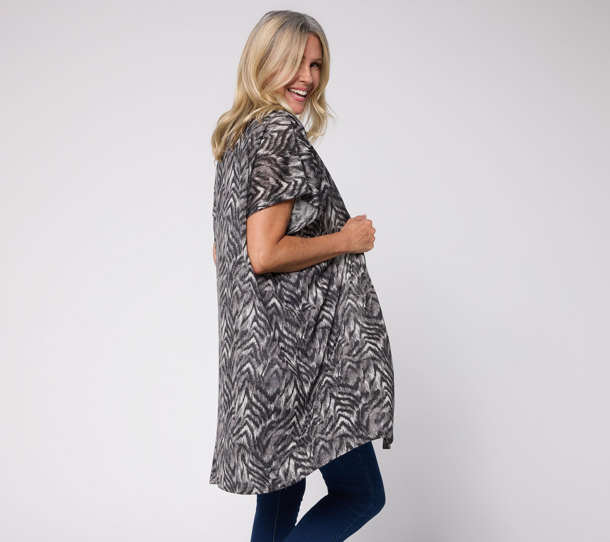 "As Is" Women with Control Printed Knit Topper