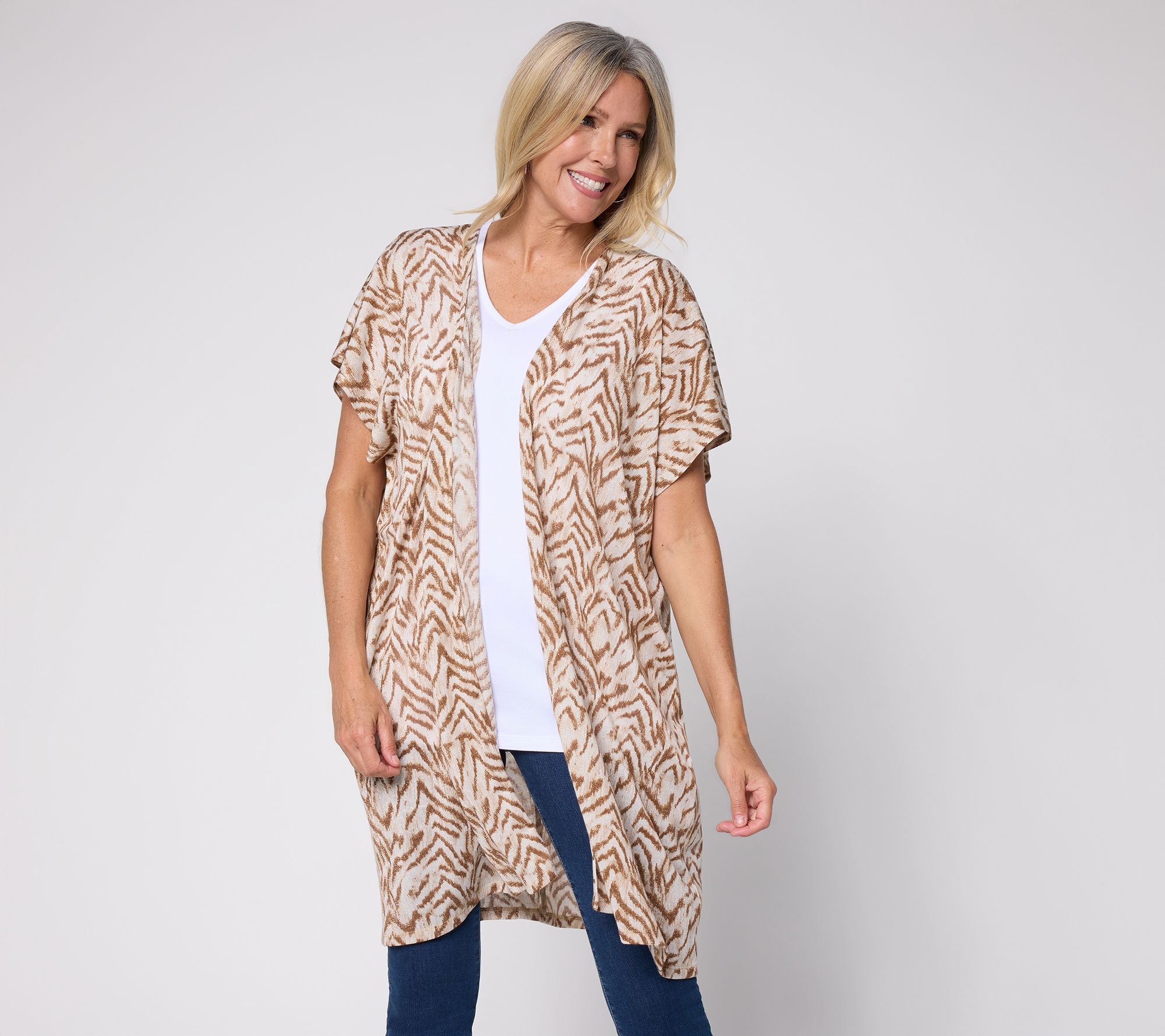 "As Is" Women with Control Printed Knit Topper