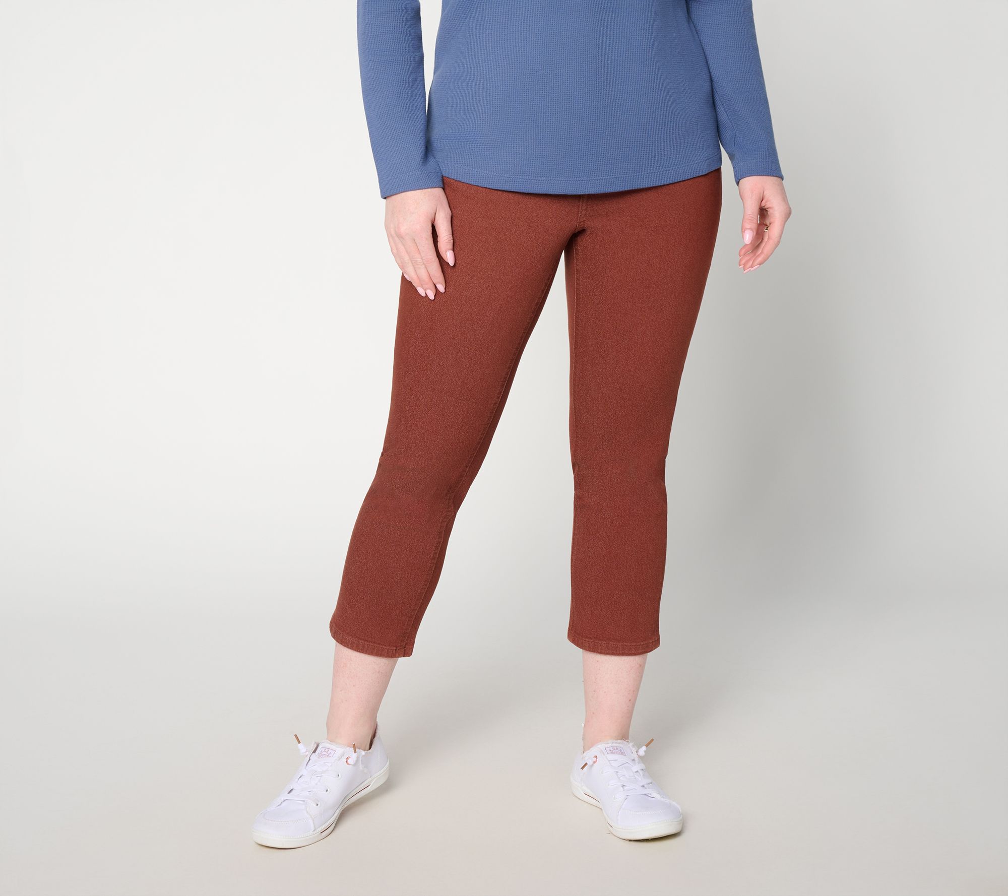 "As Is" Denim & Co. Regular Classic Stretch Colored Crop Jeans