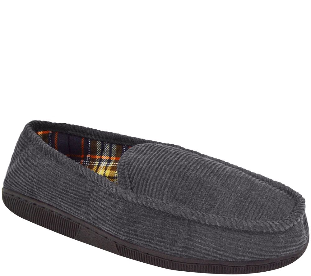 MUK LUKS Men's Corduroy Moccasin with Flannel Lining