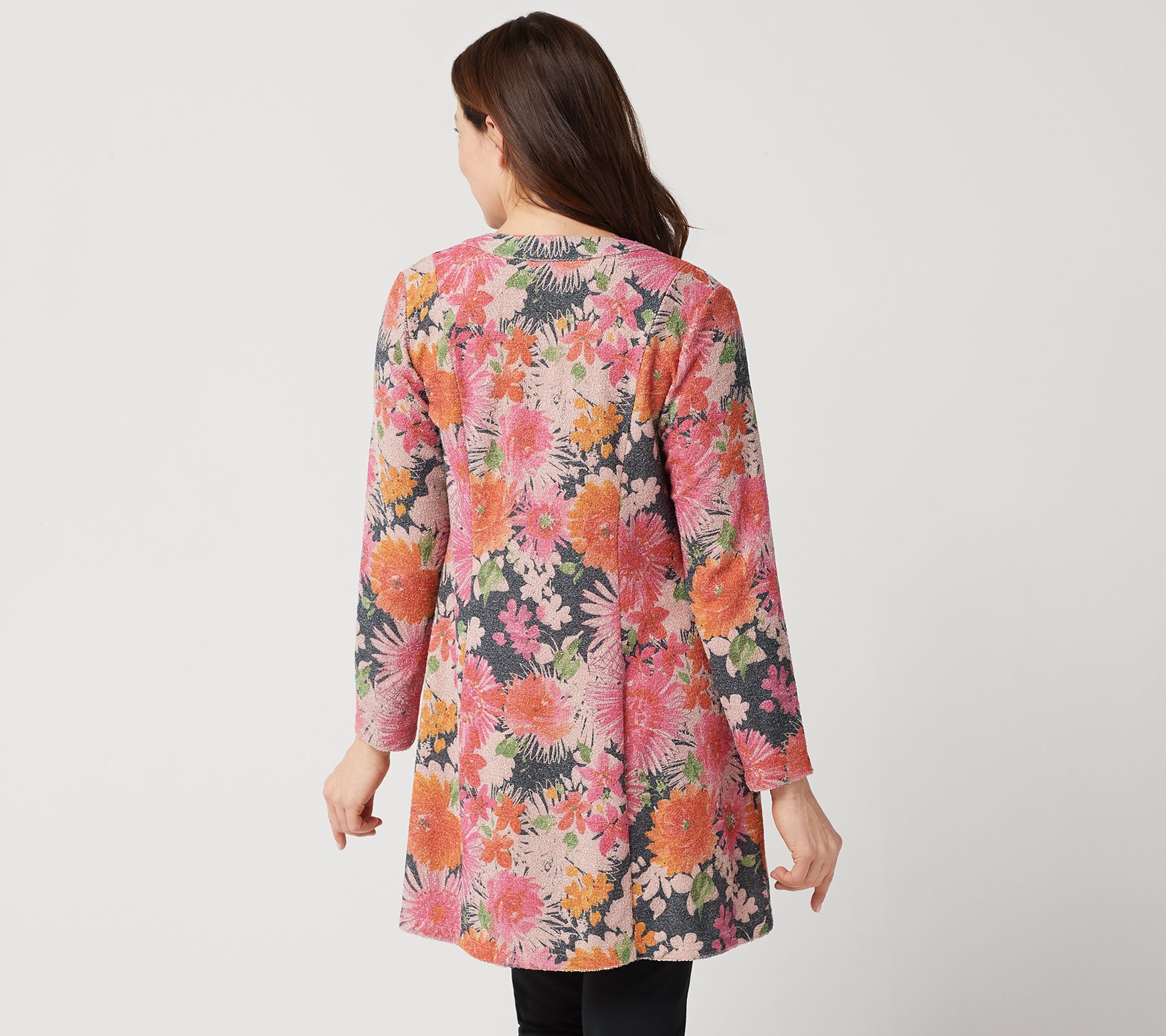 printed duster cardigan