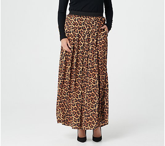 Joan Rivers Petite Leopard Maxi Skirt