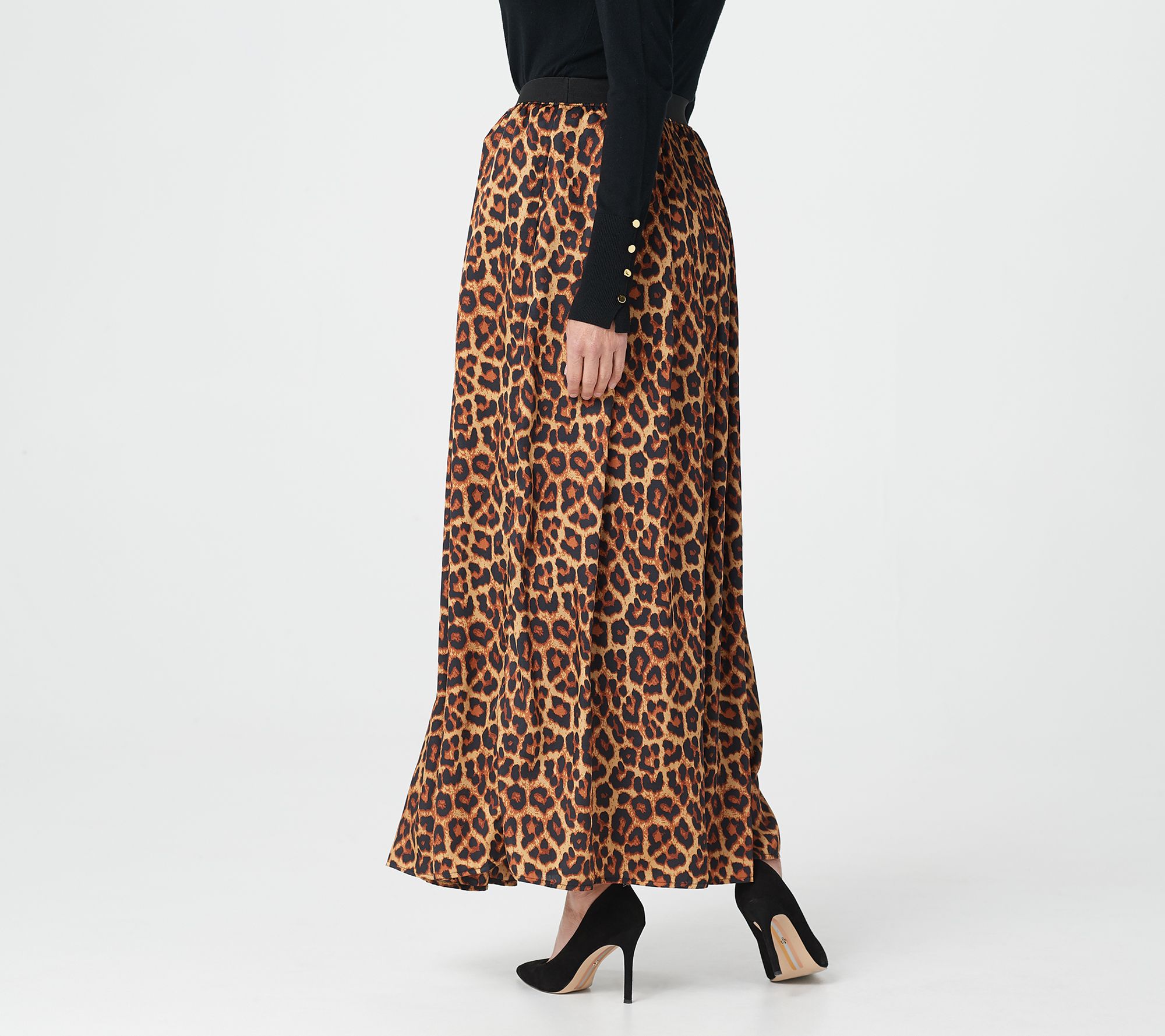 Joan Rivers Petite Leopard Maxi Skirt - QVC.com