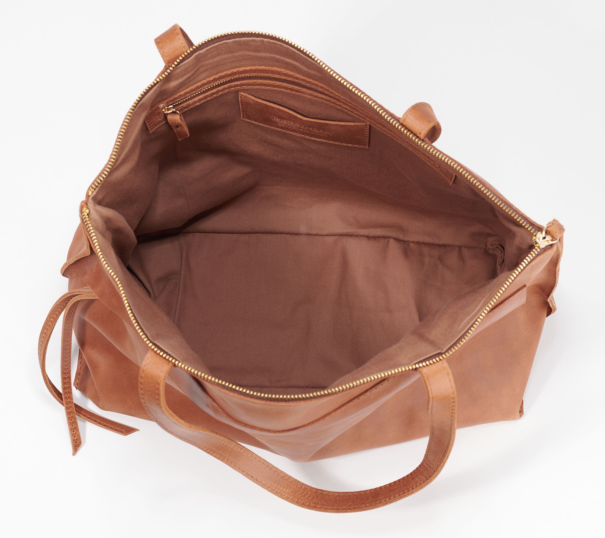 Raven + Lily Leather Addis Weekender Tote - QVC.com