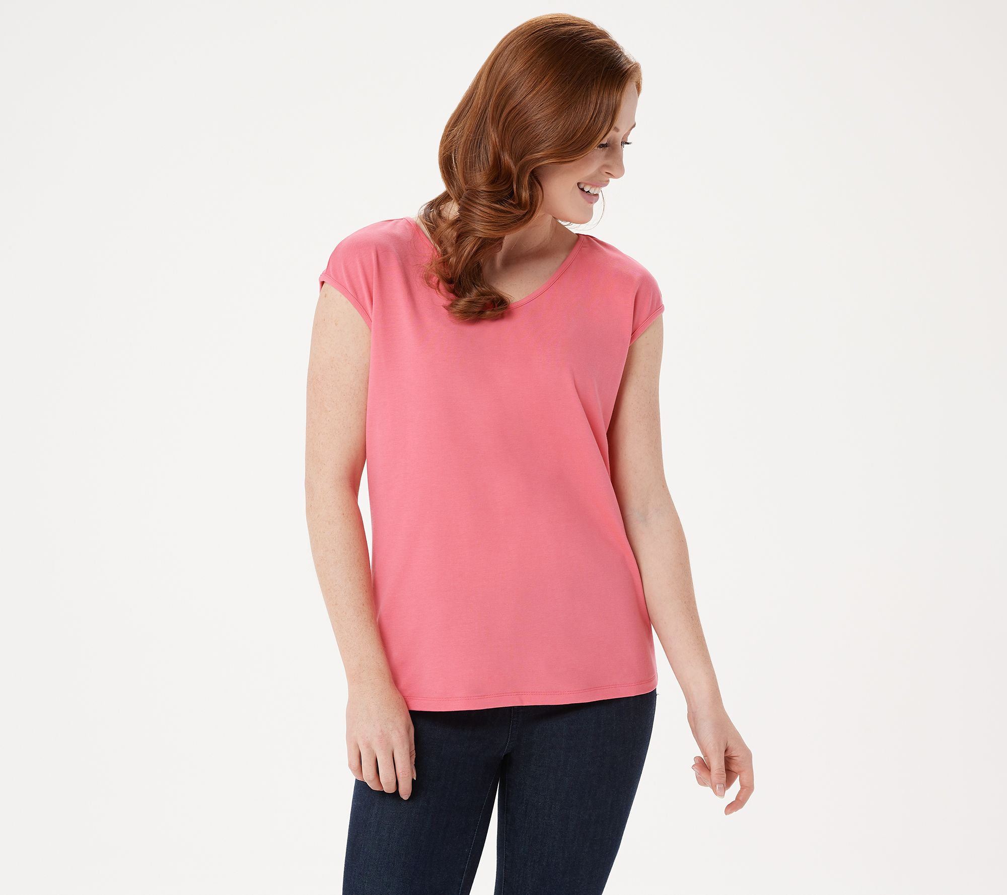 cap sleeve v neck t shirt