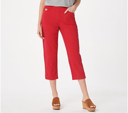 Quacker Factory DreamJeannes Cropped Jeans with Side Vent