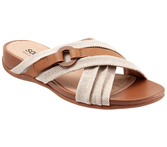 Softwalk Adjustable Slip-On Sandals - Taza