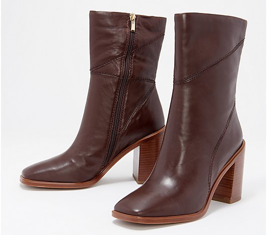 Franco Sarto Leather Side Zip Mid Boot - Stevie