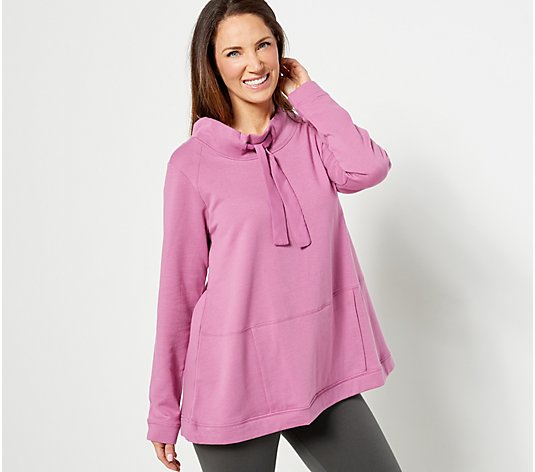 LOGO Lounge by Lori Goldstein French Terry Pullover Top