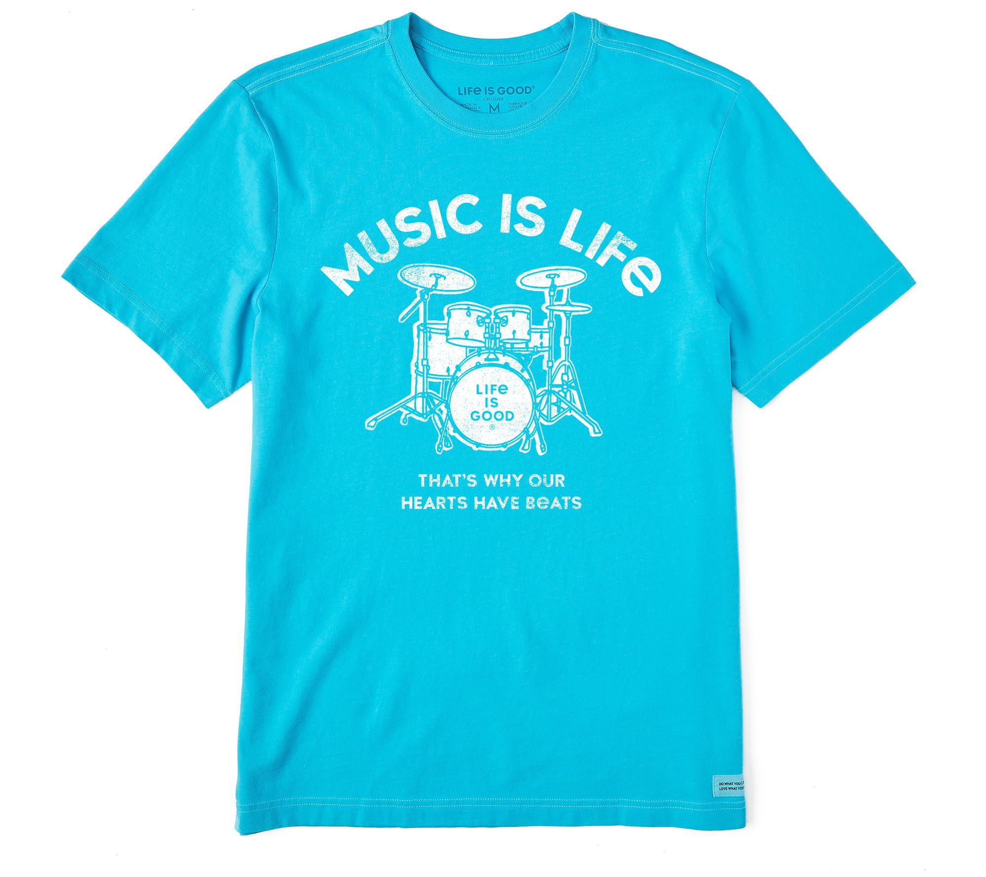 Life is Good Men's Music is Life Drumset Crushe r-Lite Tee - QVC.com