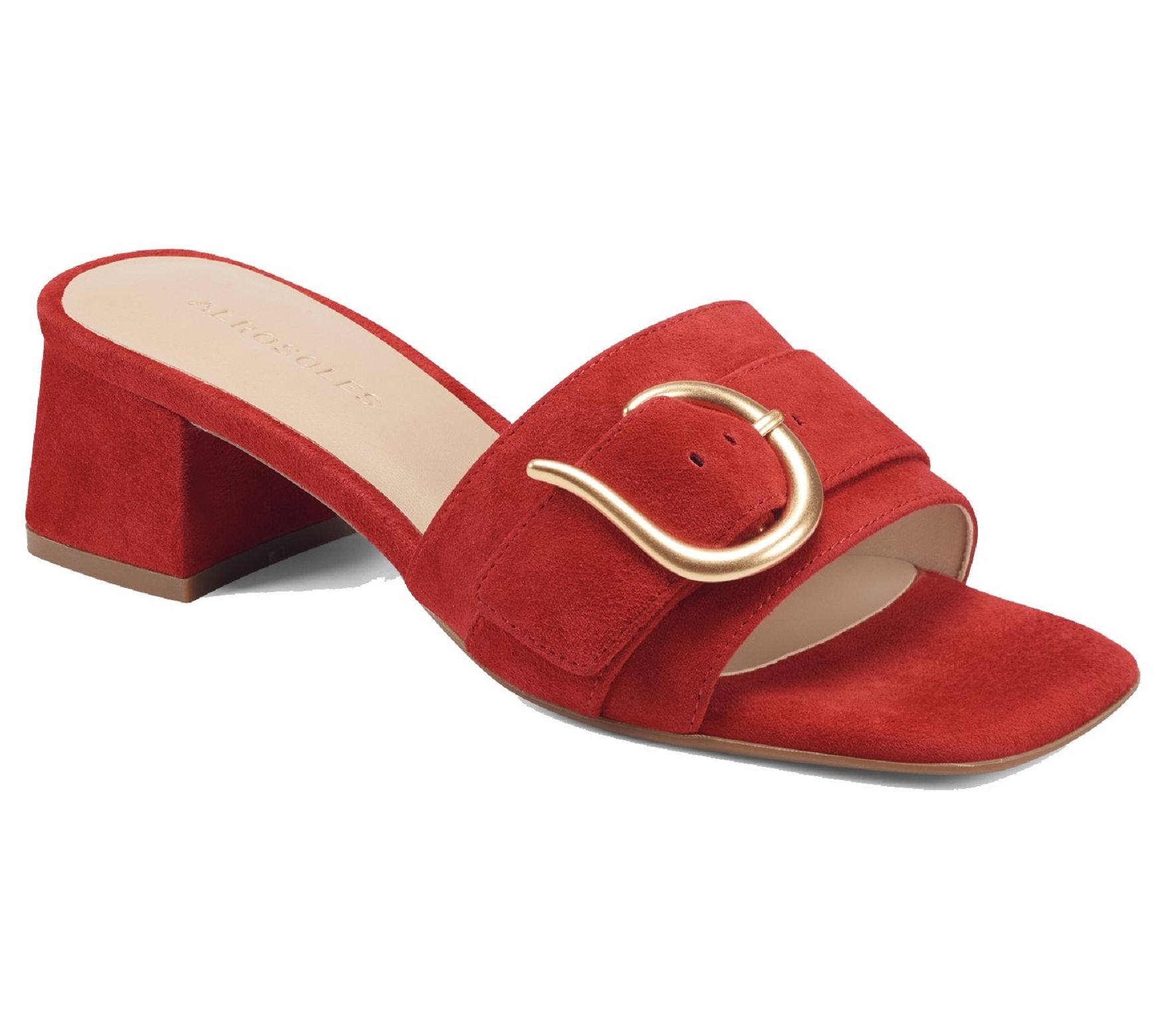 Aerosoles Leather Slip-On Sandals - Evvie1