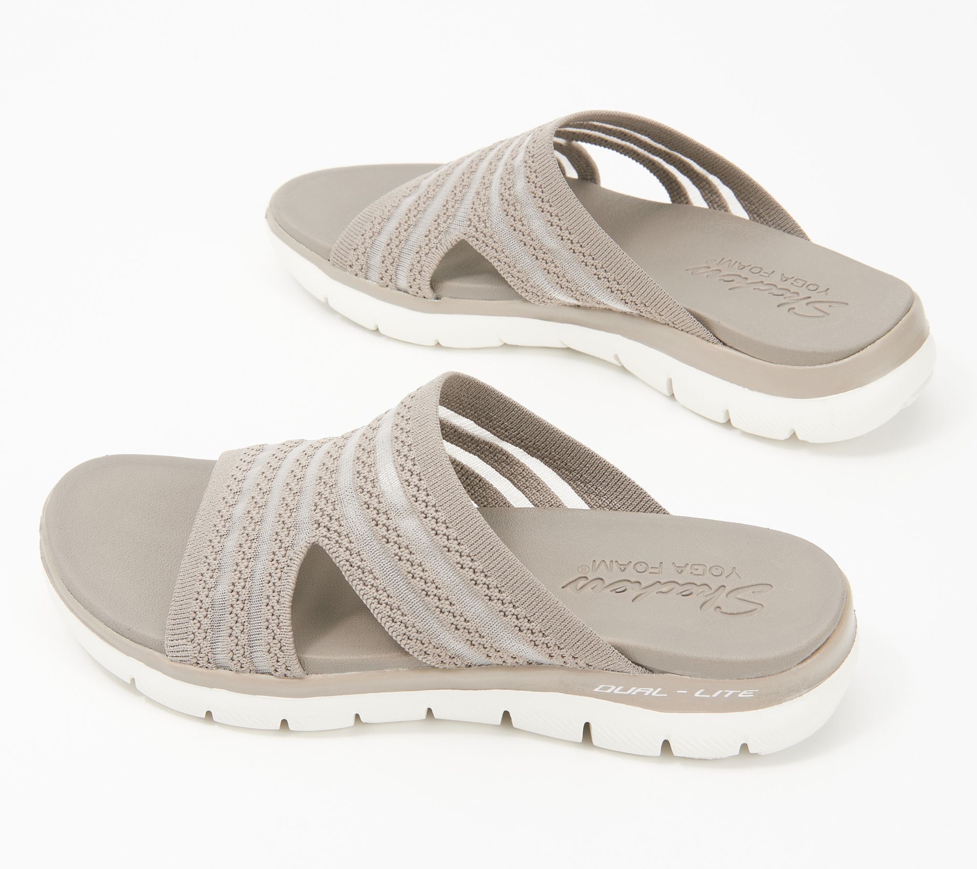 Dankbaar wij Opname Skechers Flex Appeal Washable Mesh Slide Sandals - Right Sheer - QVC.com