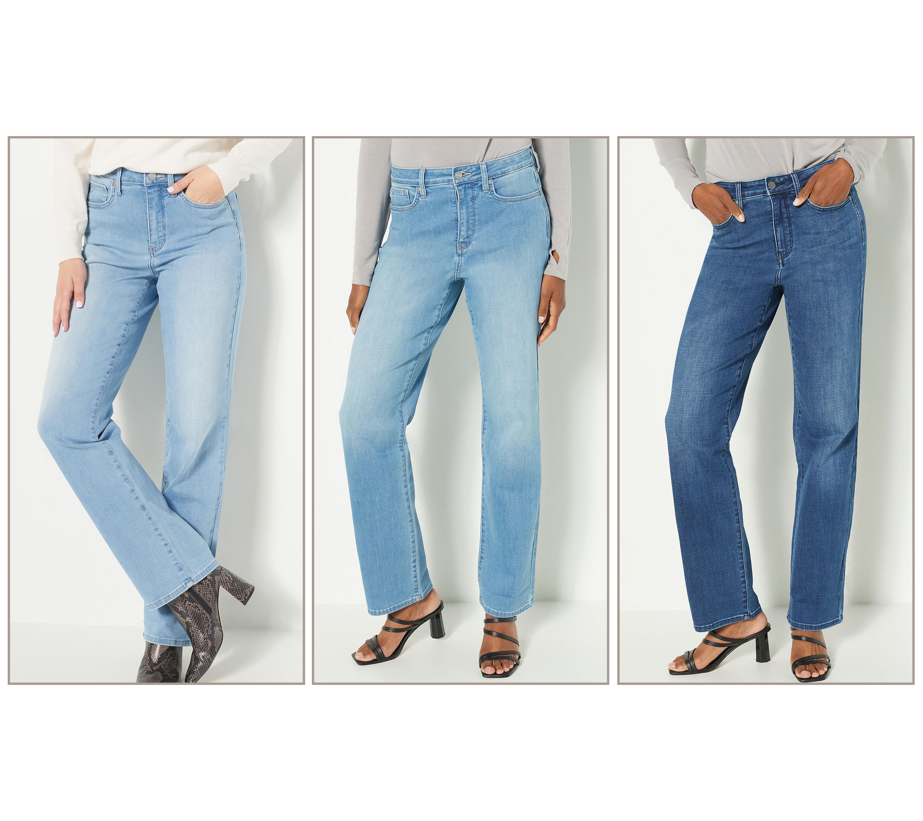 NYDJ Higher Rise Relaxed Straight Jeans - QVC.com