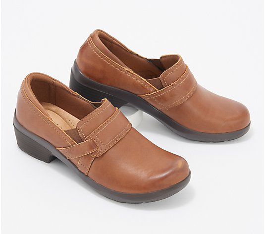 Clarks Collection Leather Slip-On Shooties Angie Poppy