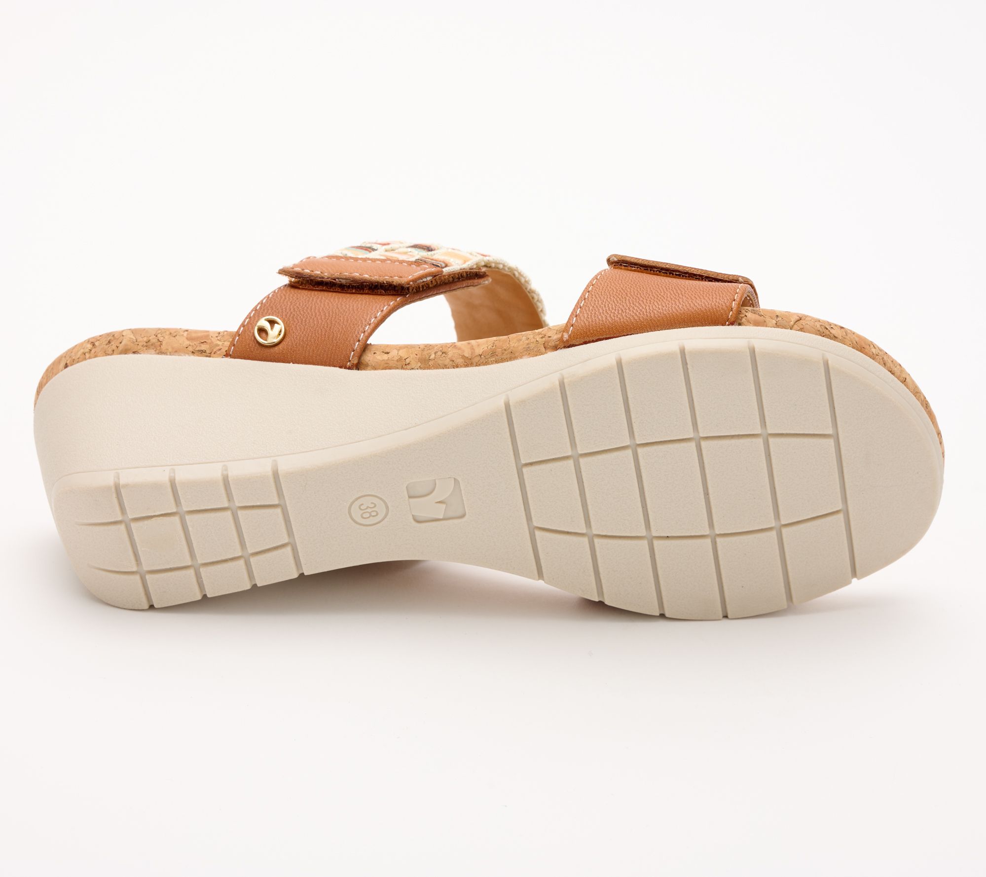 Revere Rachel Cork Adjustable Wedge sandals - Sorrento - QVC.com
