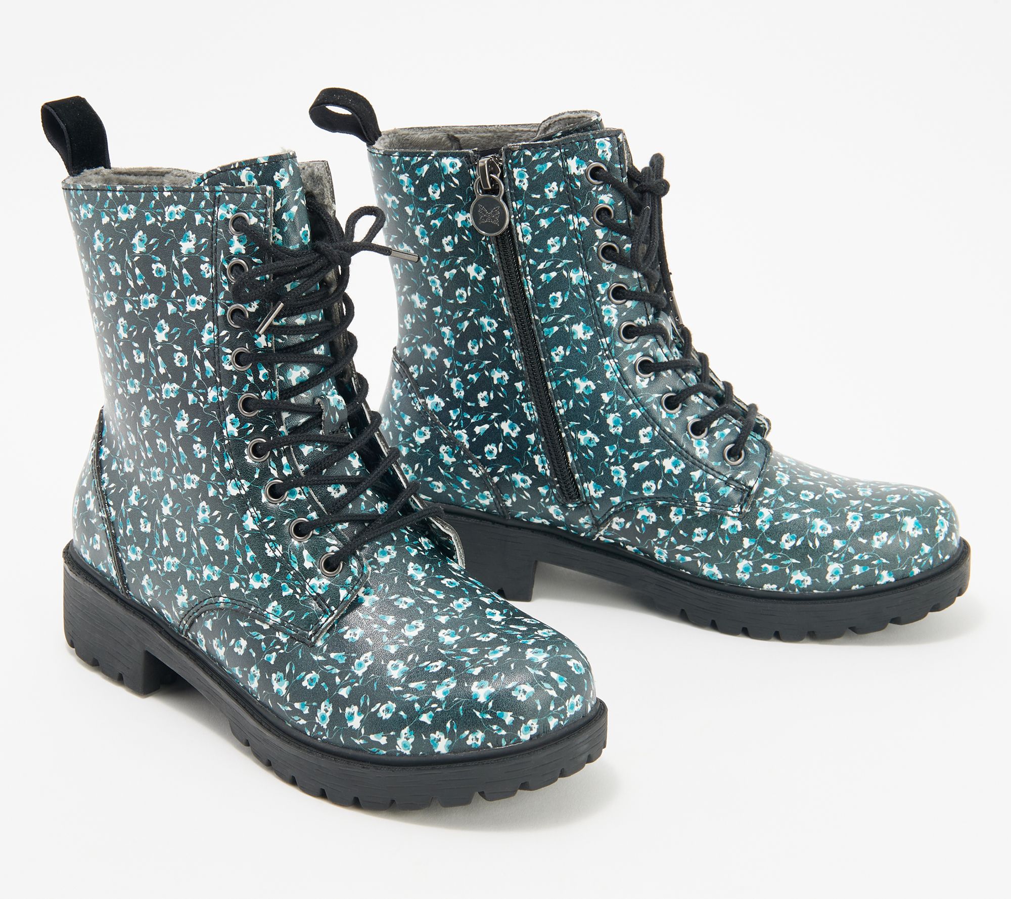 "As Is" Alegria Leather Warm Lined Lace-Up Boots- Ari