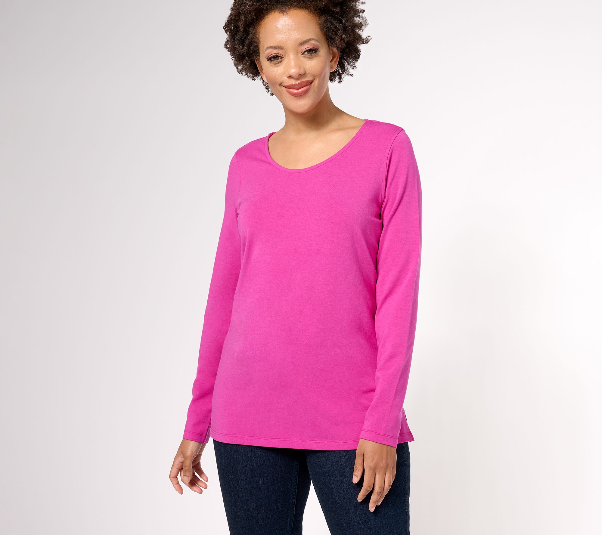 Belle by Kim Gravel Primabelle Long Sleeve Scoop Neck Top