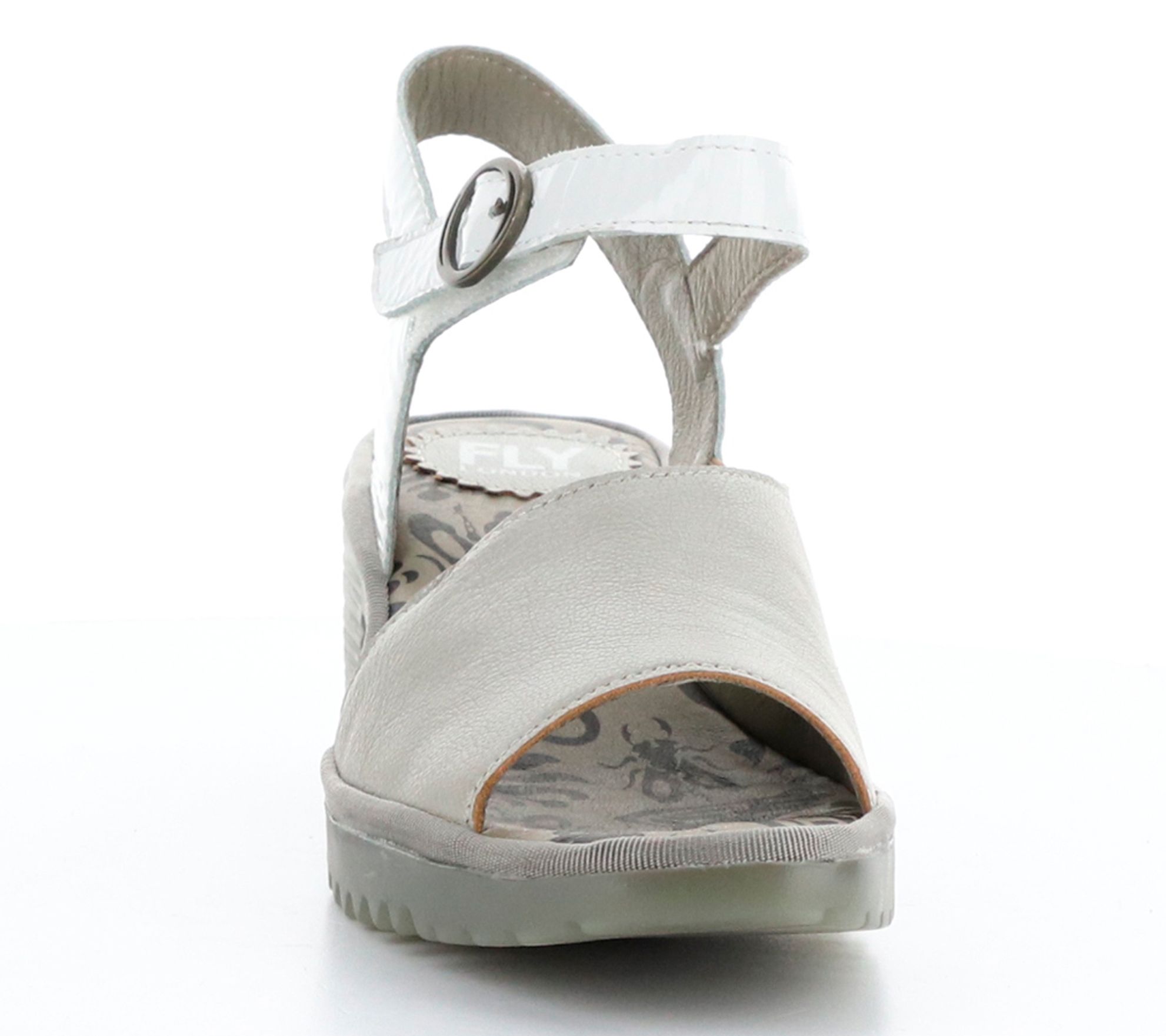 Fly London Leather Sandal - Wely Silver - QVC.com