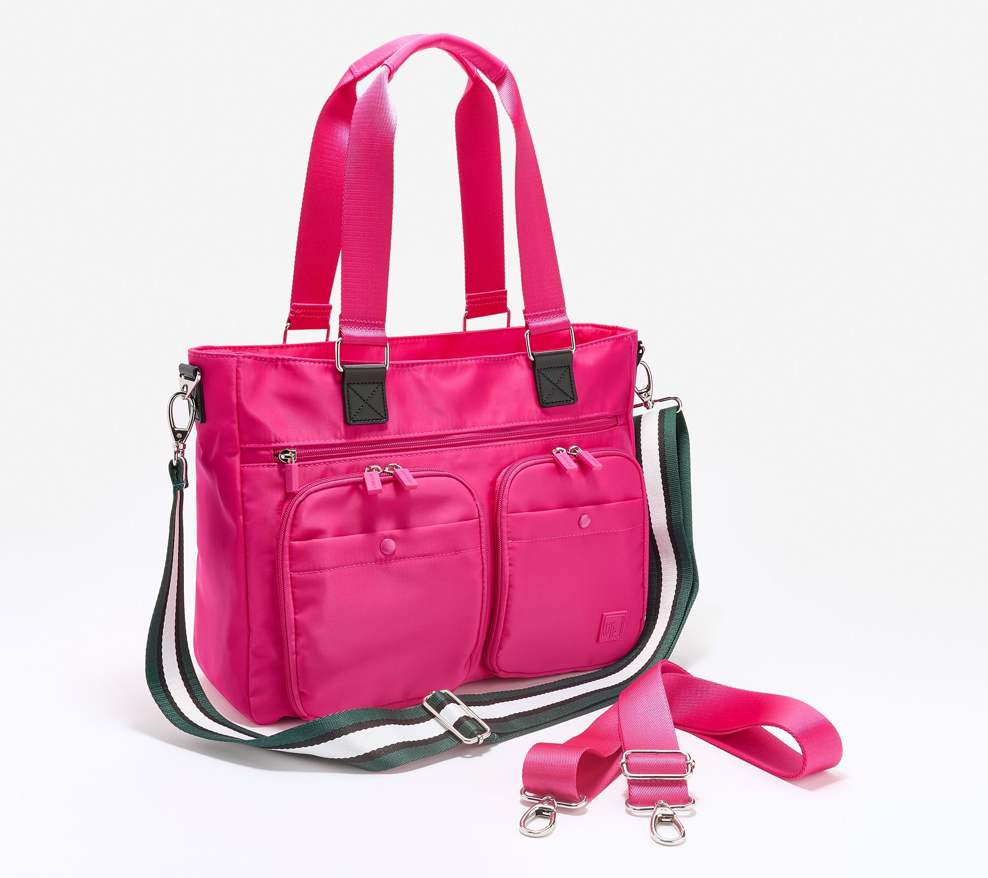 New Style Waterproof Large Capacity Nylon Pink Yoga Mat Tote Bag