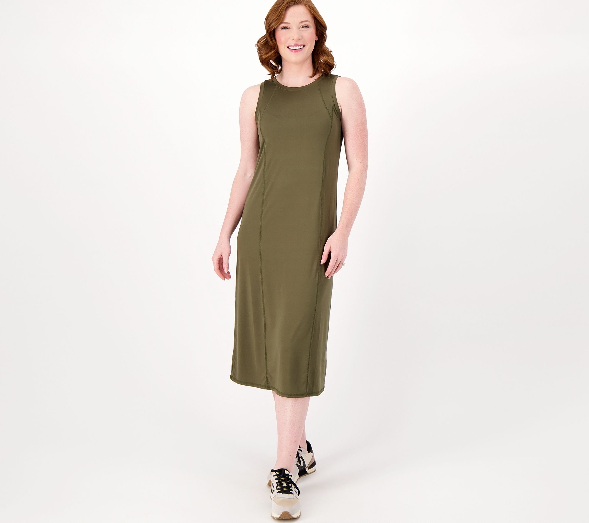 "As Is" zuda Z-Cool Jersey Sleeveless Midi Dress