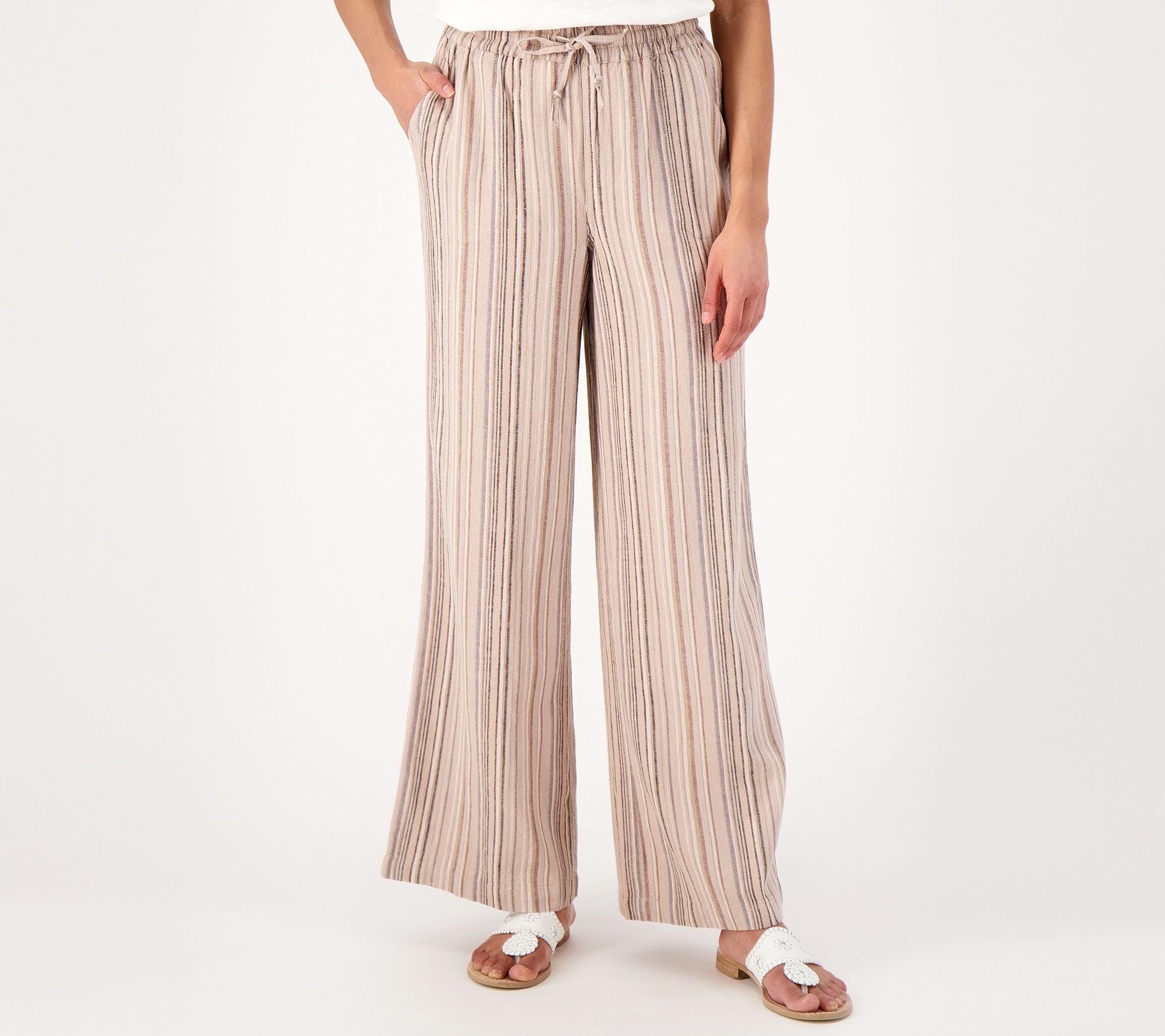"As Is" Studio Park x Kerstin Lindquist Regular Striped Linen Pant