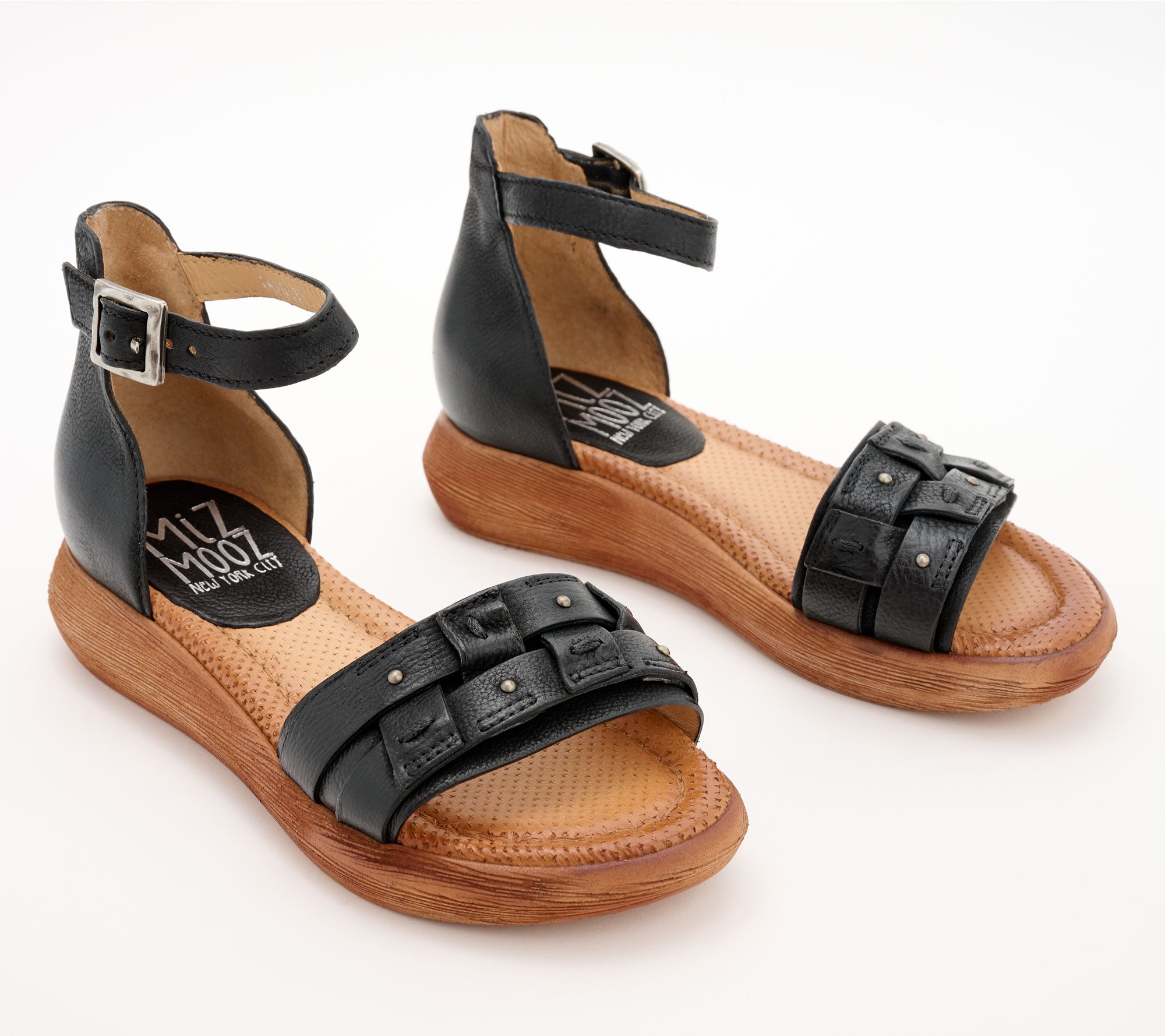 "As Is" Miz Mooz Leather Ankle Strap Sandals - Indra