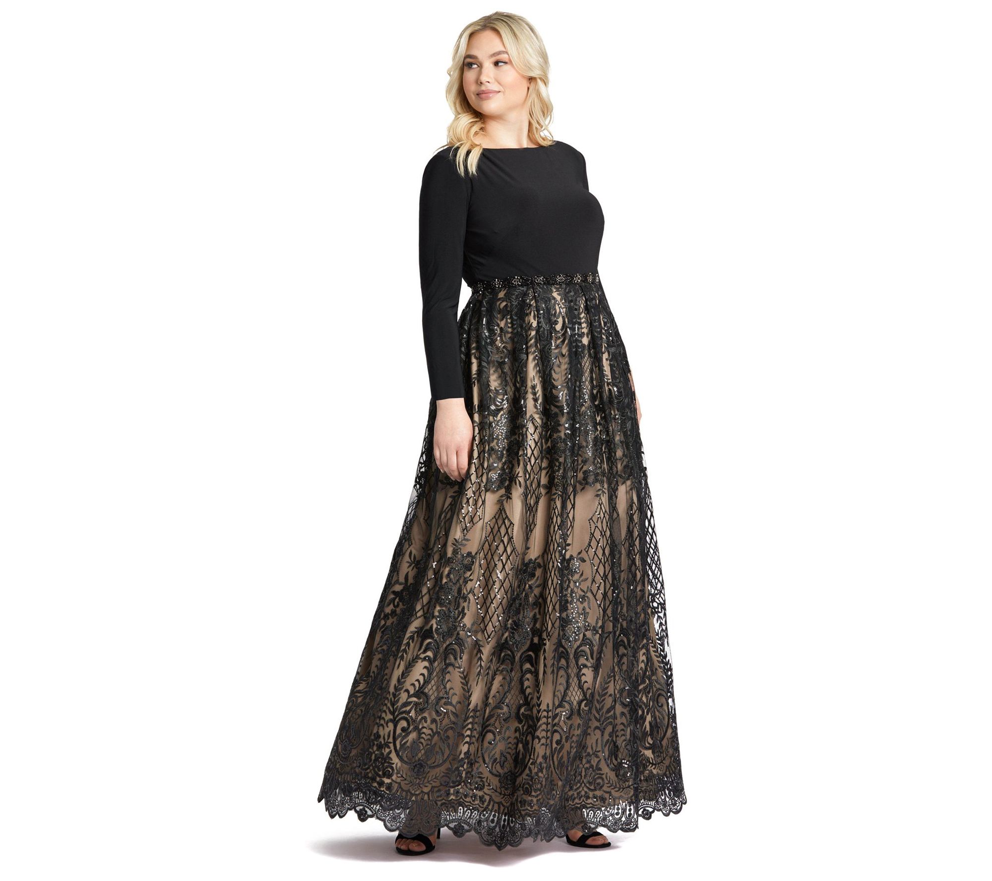 Black lace shop skirt qvc