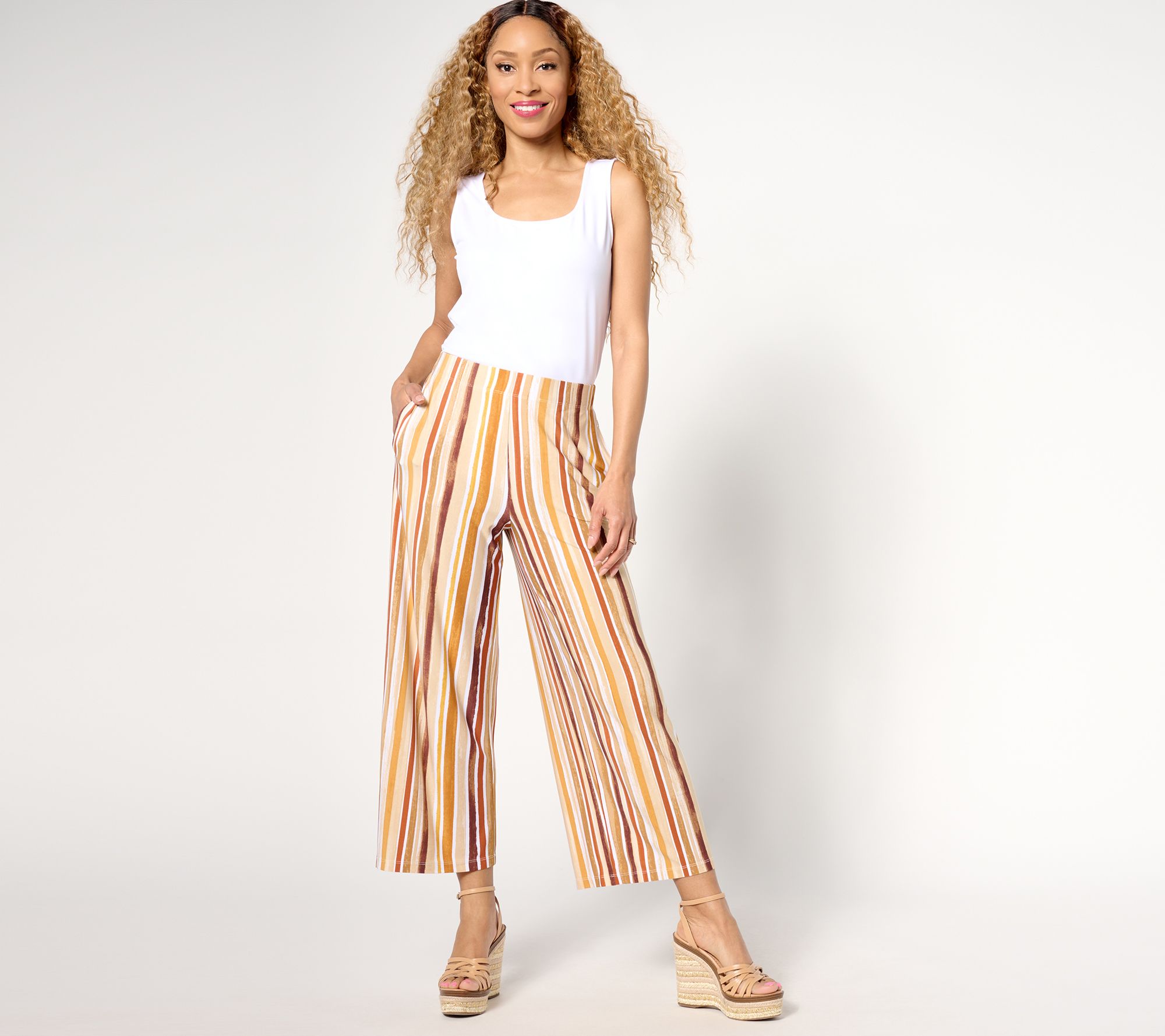 Susan graver striped pants on sale