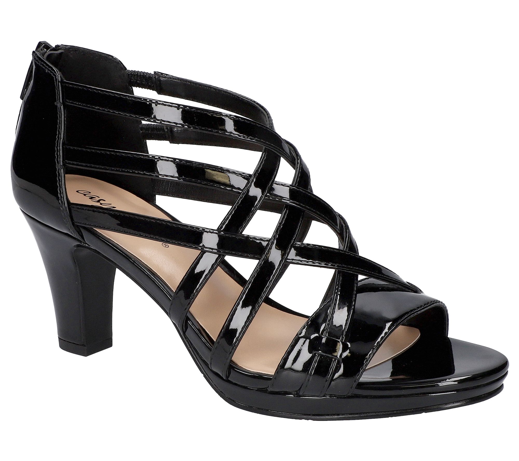 Simonee Black Suede Lace-Up High Heel Sandals