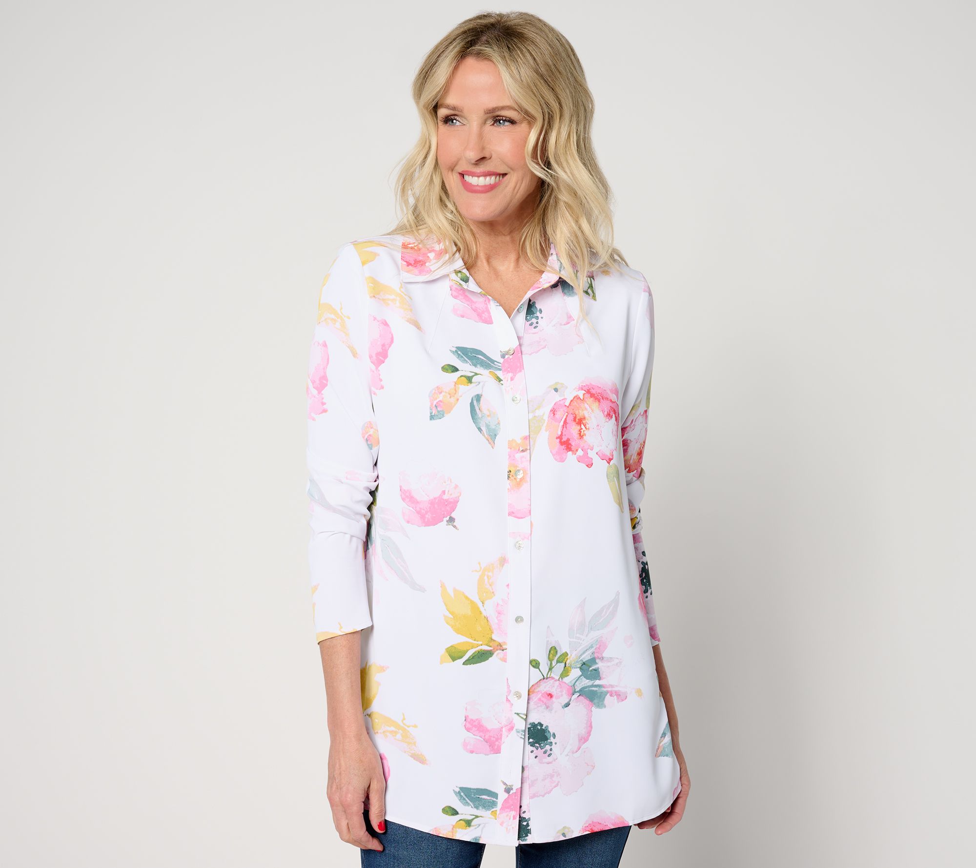 nicole by Nicole Miller Long Sleeve Boyfriend Tunic