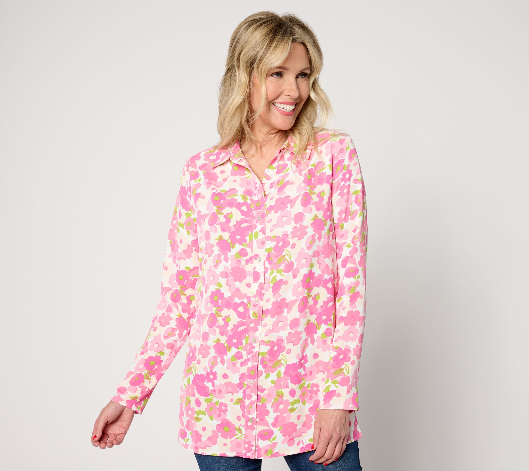 nicole by Nicole Miller Long Sleeve Boyfriend Tunic