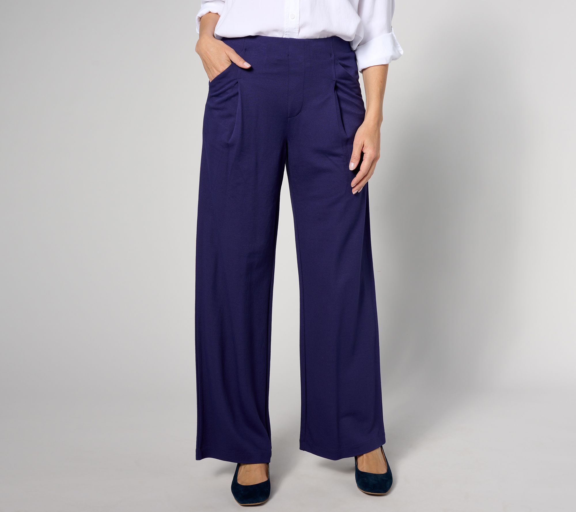"As Is" Isaac Mizrahi Live! Regular Stretch Twill Pull On Trousers
