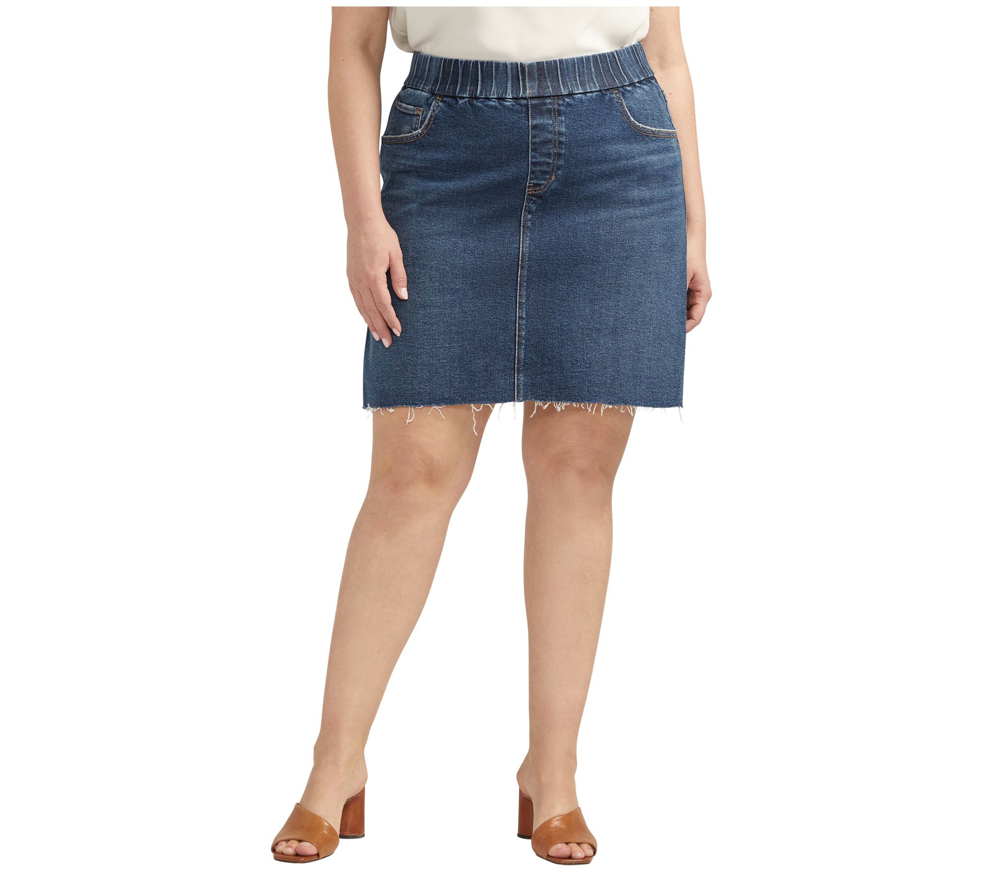 Jean mini skirt qvc hotsell