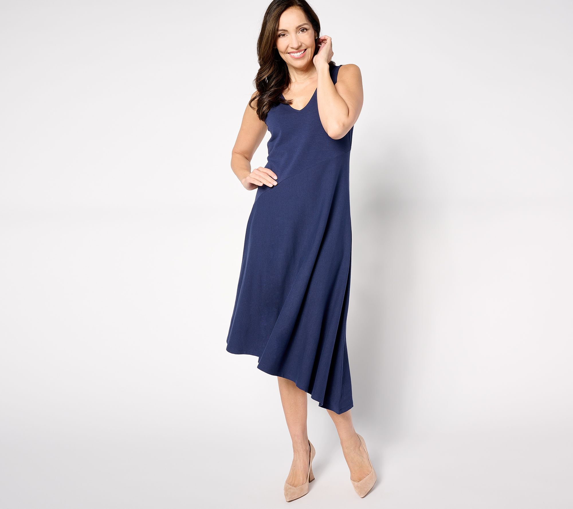 "As Is" BEAUTIFUL by Lawrence Zarian Reg. Asymmetric Hem Maxi Dress