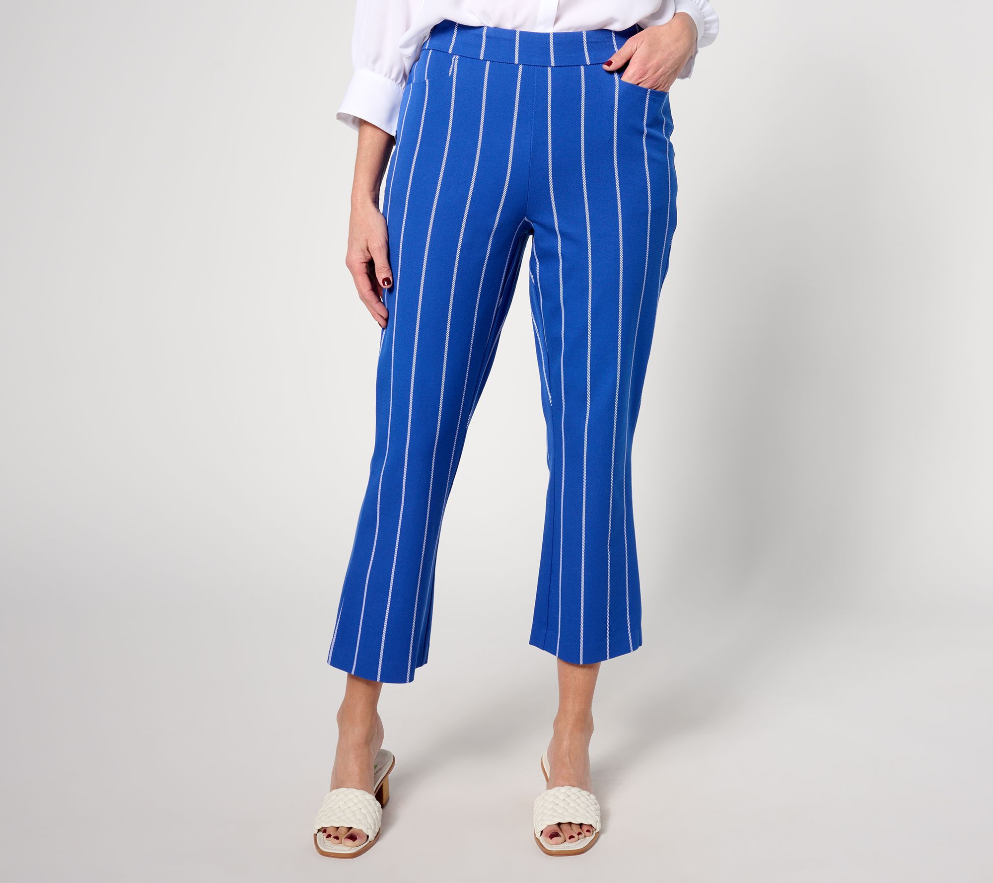 "As Is" Isaac Mizrahi Live! Regular 24/7 Stretch Bootcut Crop Pants
