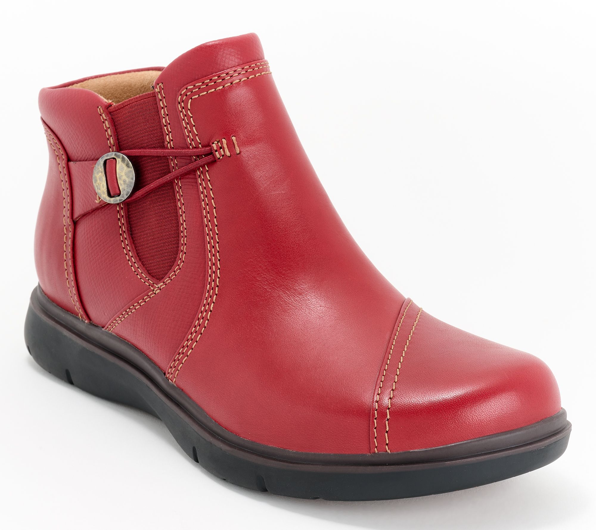 Clarks Artisan Leather Ankle Boots Certina Joy QVC