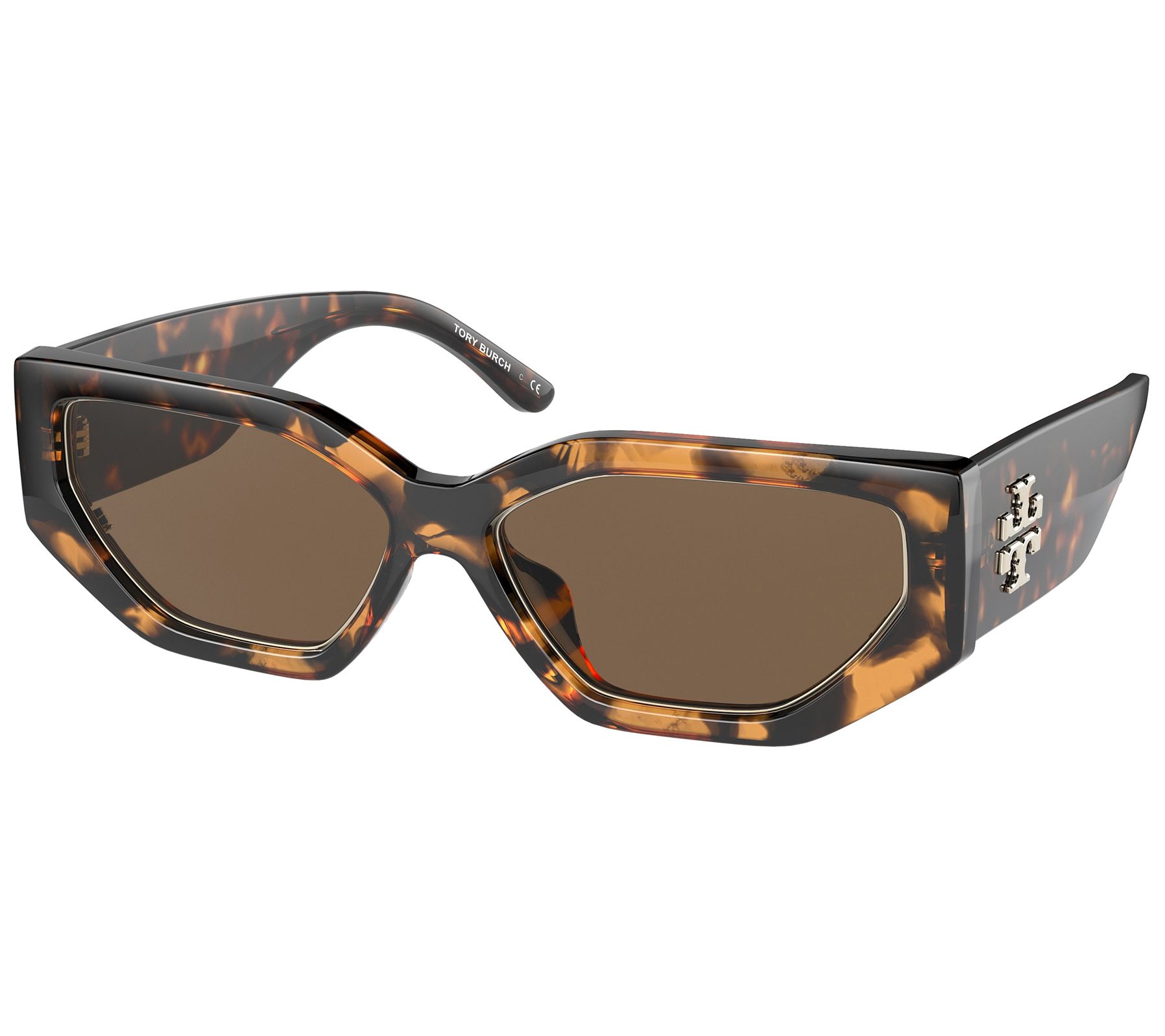 Tory Burch Women's Kira Chunky Geometric Cat-Eye Sunglasses - QVC.com