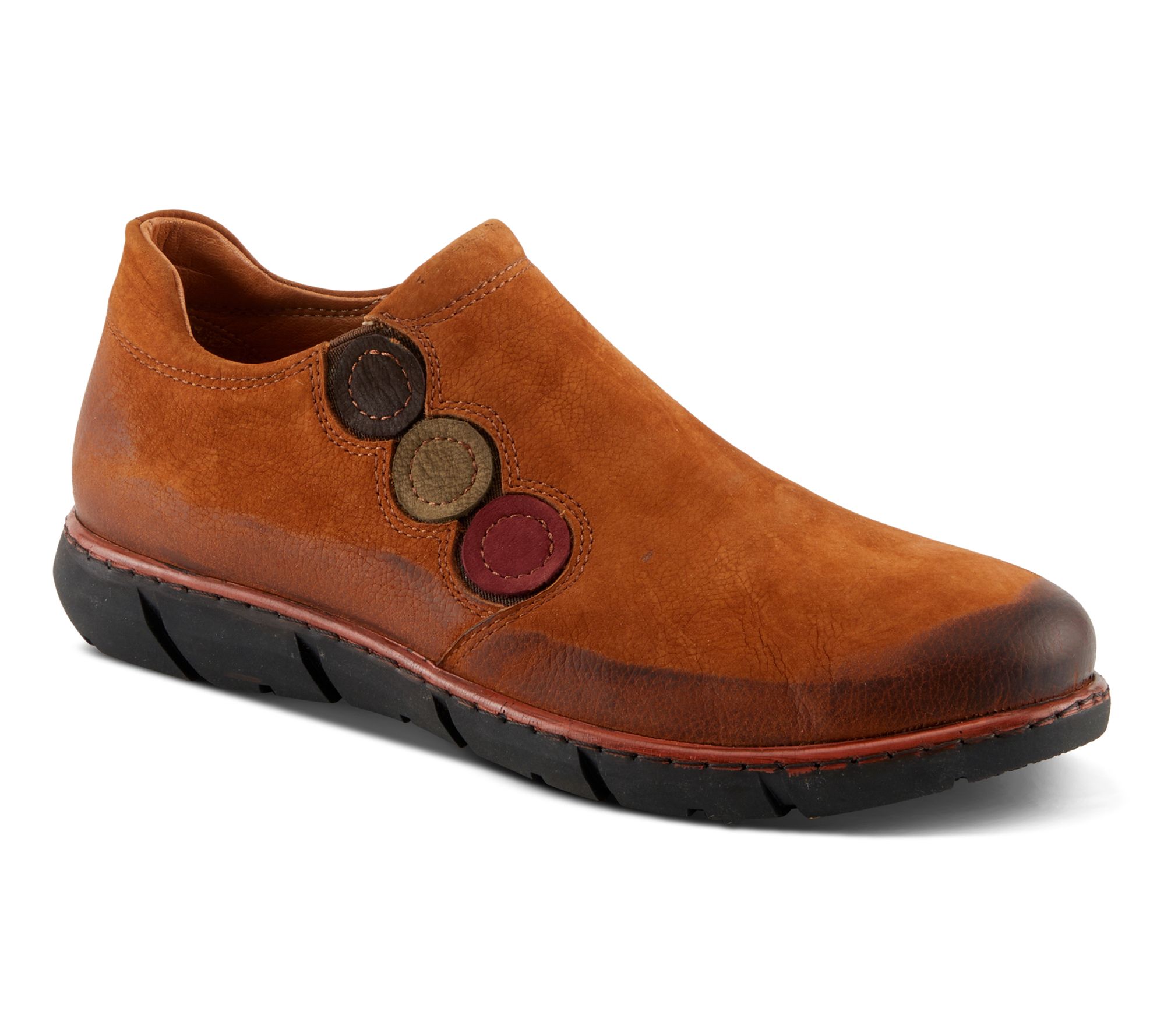 Spring Step Leather Slip On Shoes - Hansberry