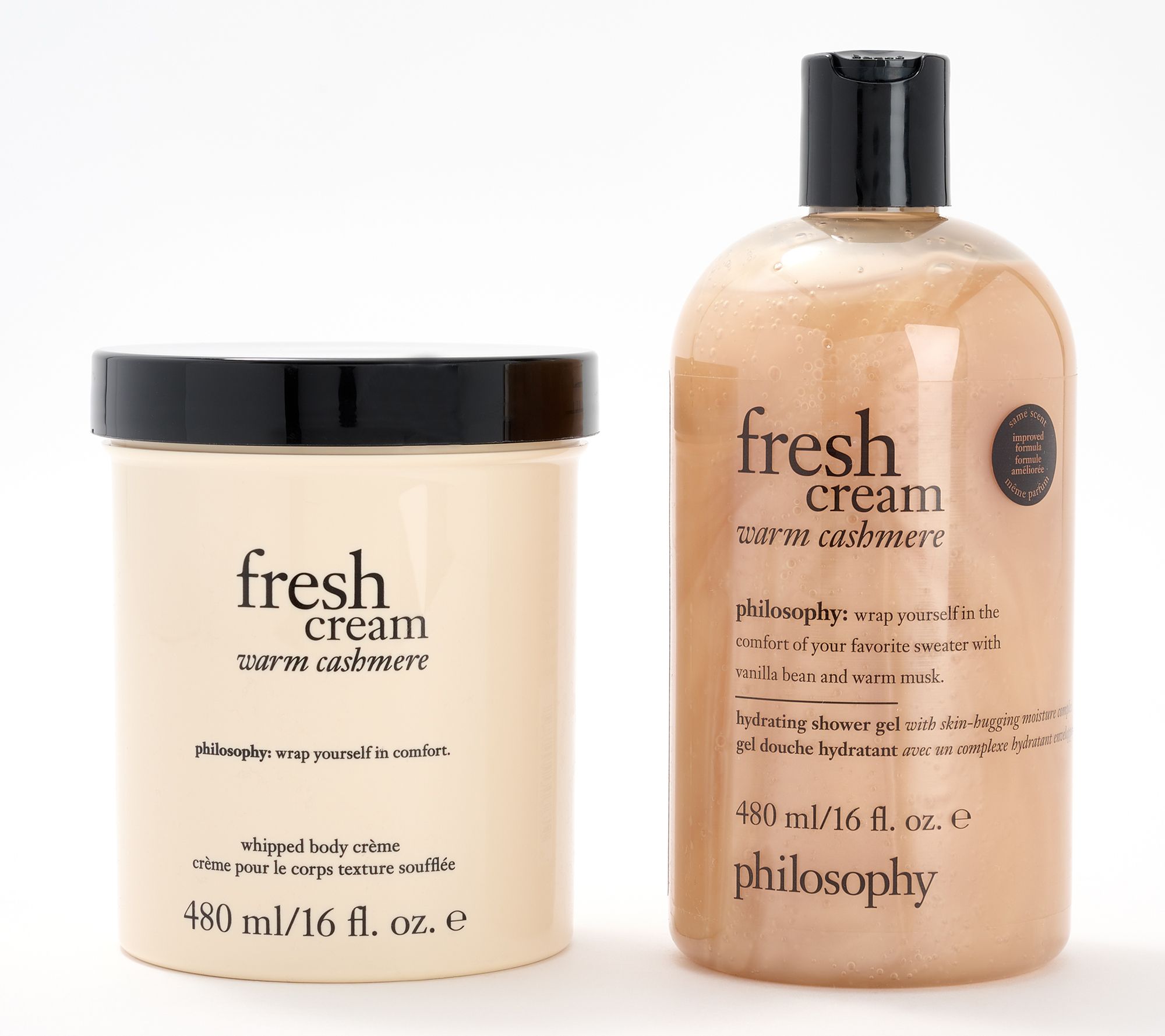 philosophy fresh cream warm cashmere shower gel & body creme