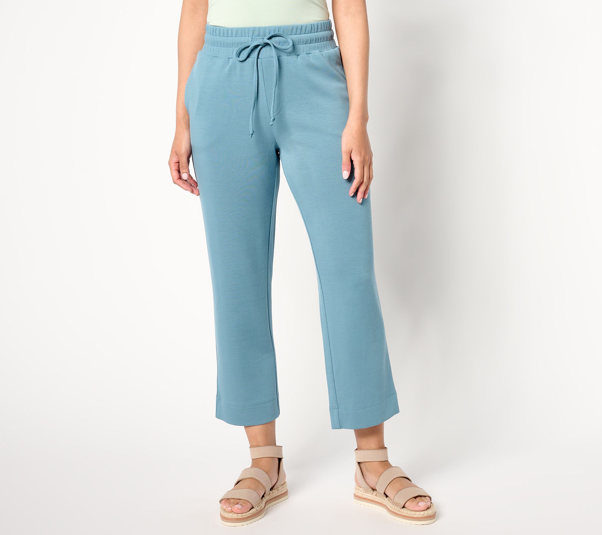 Belle by Kim Gravel Petite ScubaLuxe Sunset Hues Crop Pants