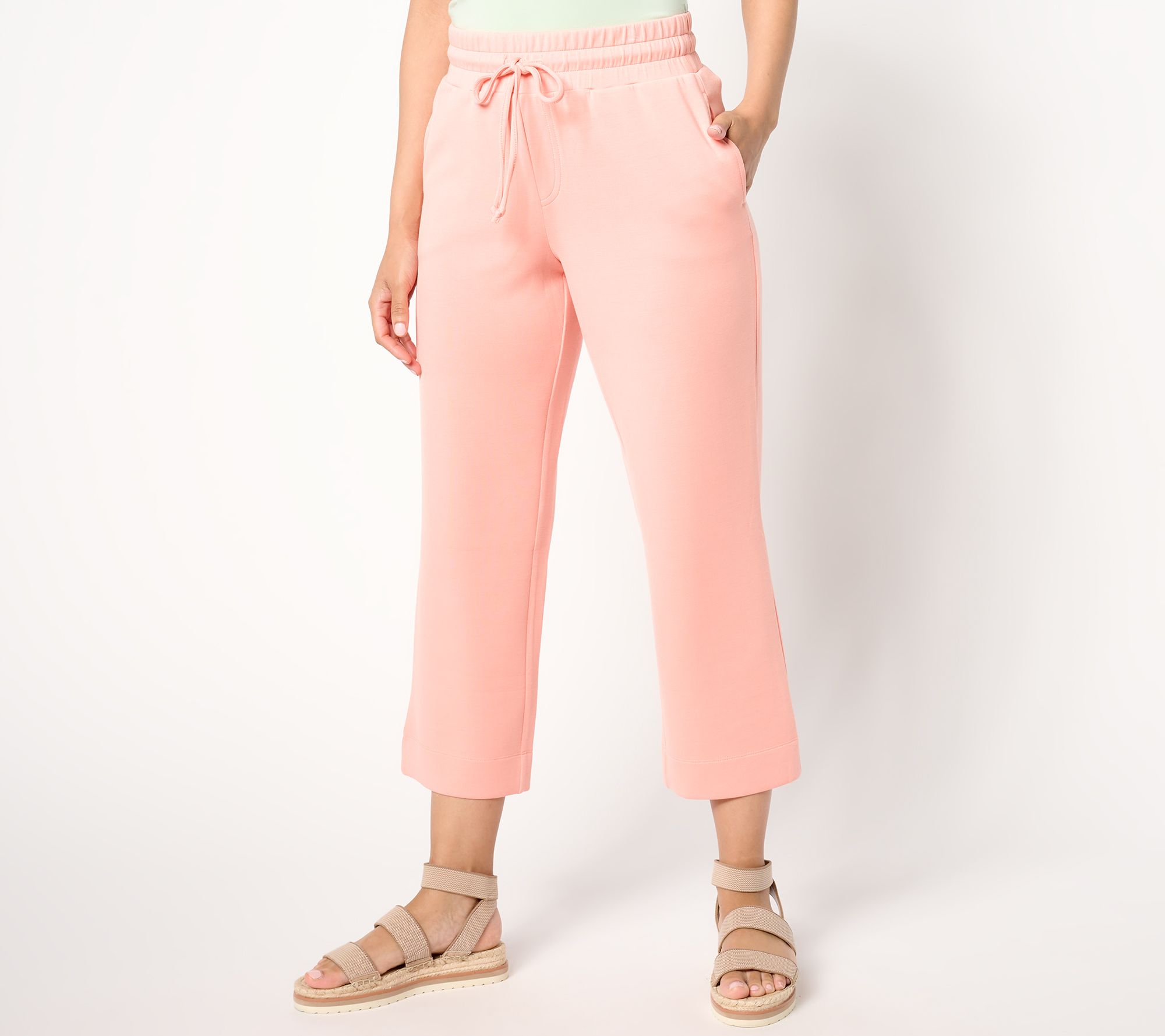 Belle by Kim Gravel Petite ScubaLuxe Sunset Hues Crop Pants