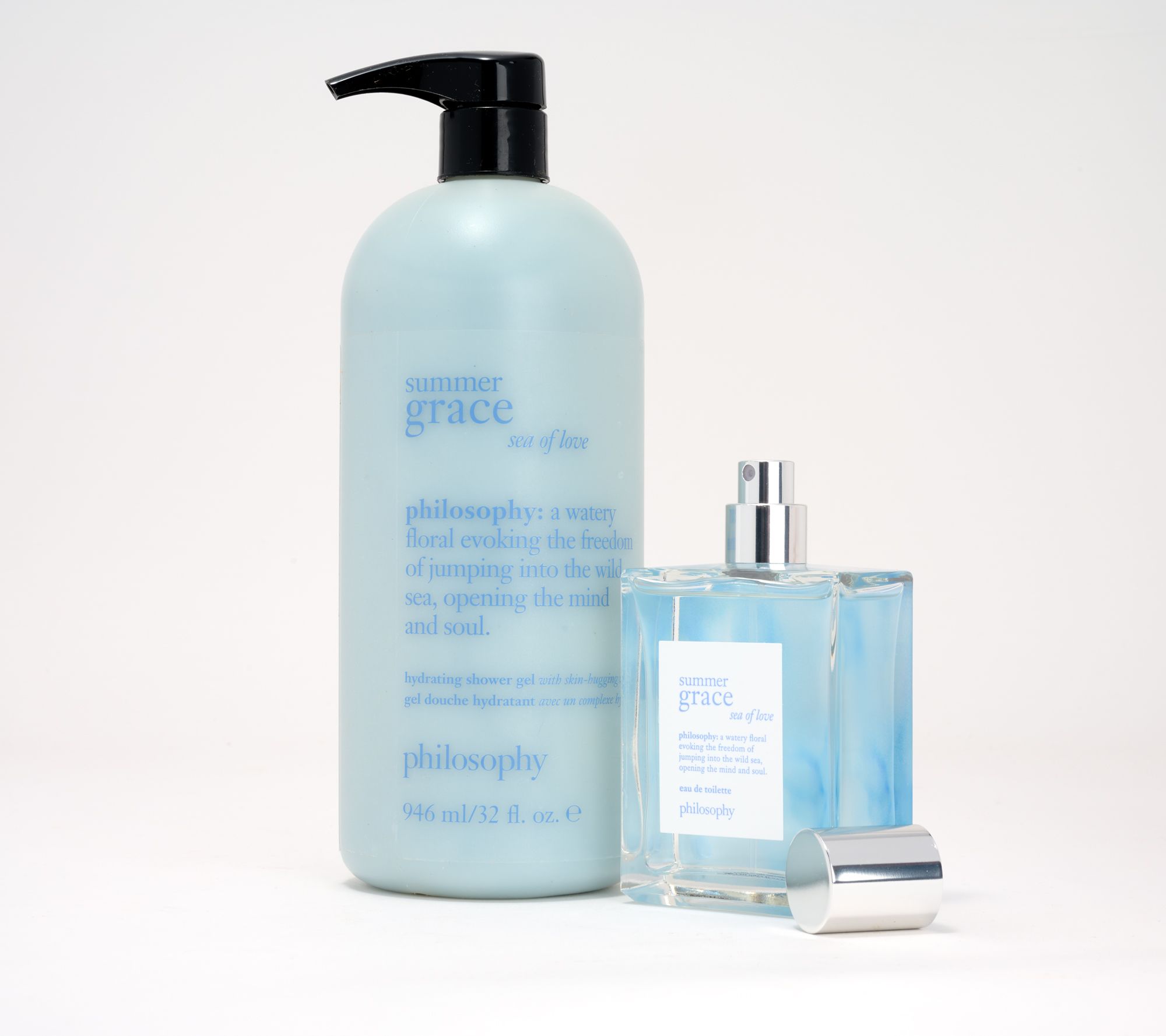 philosophy supersize summer grace 32oz shower gel & 4oz edt