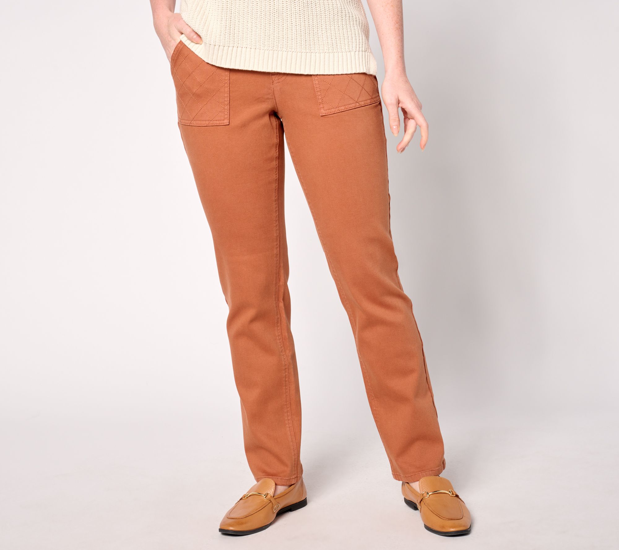 "As Is" Isaac Mizrahi Live! Regular True Denim Color Straight Jeans
