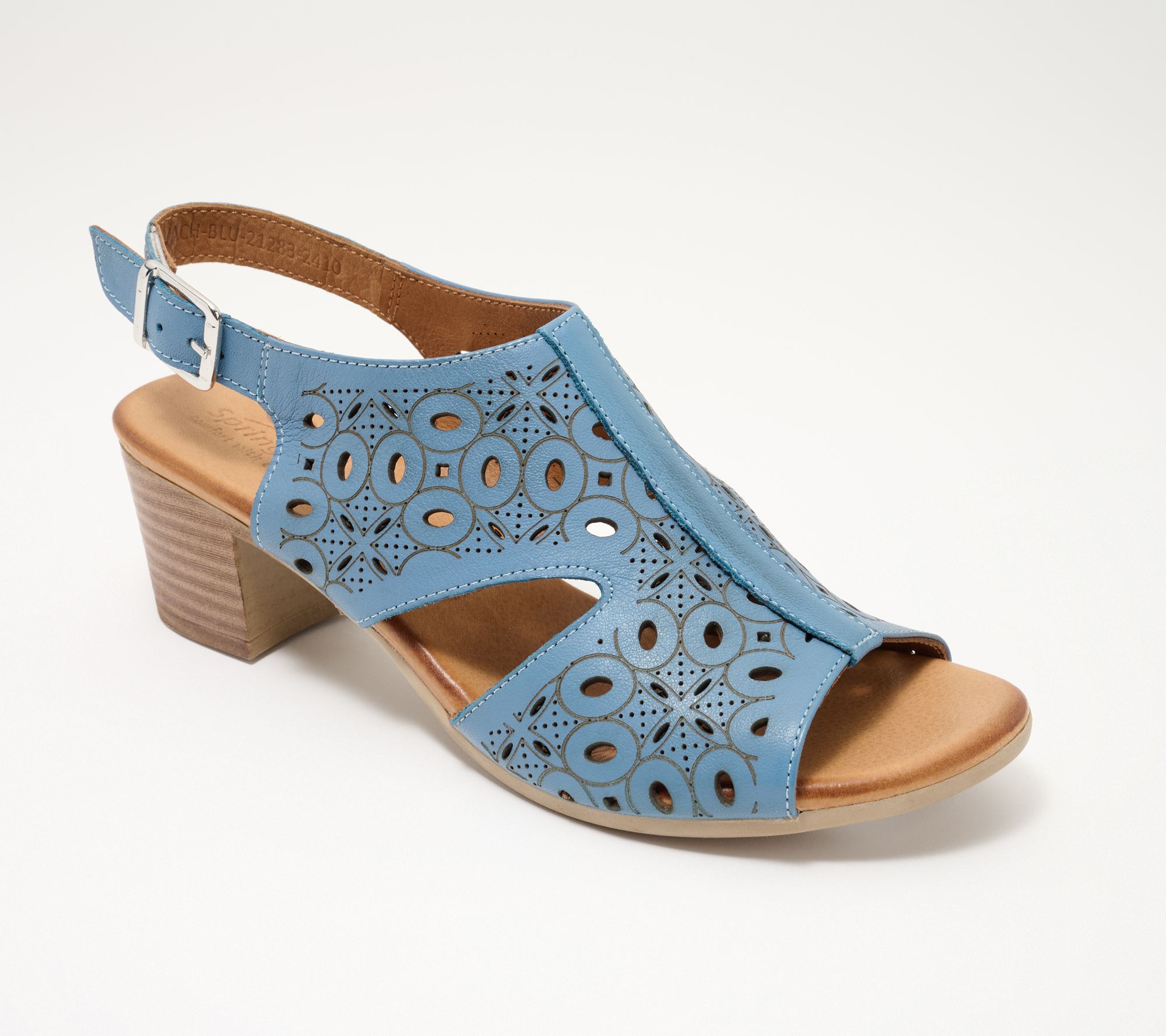 Spring Step Leather Heeled Sandals Kovach