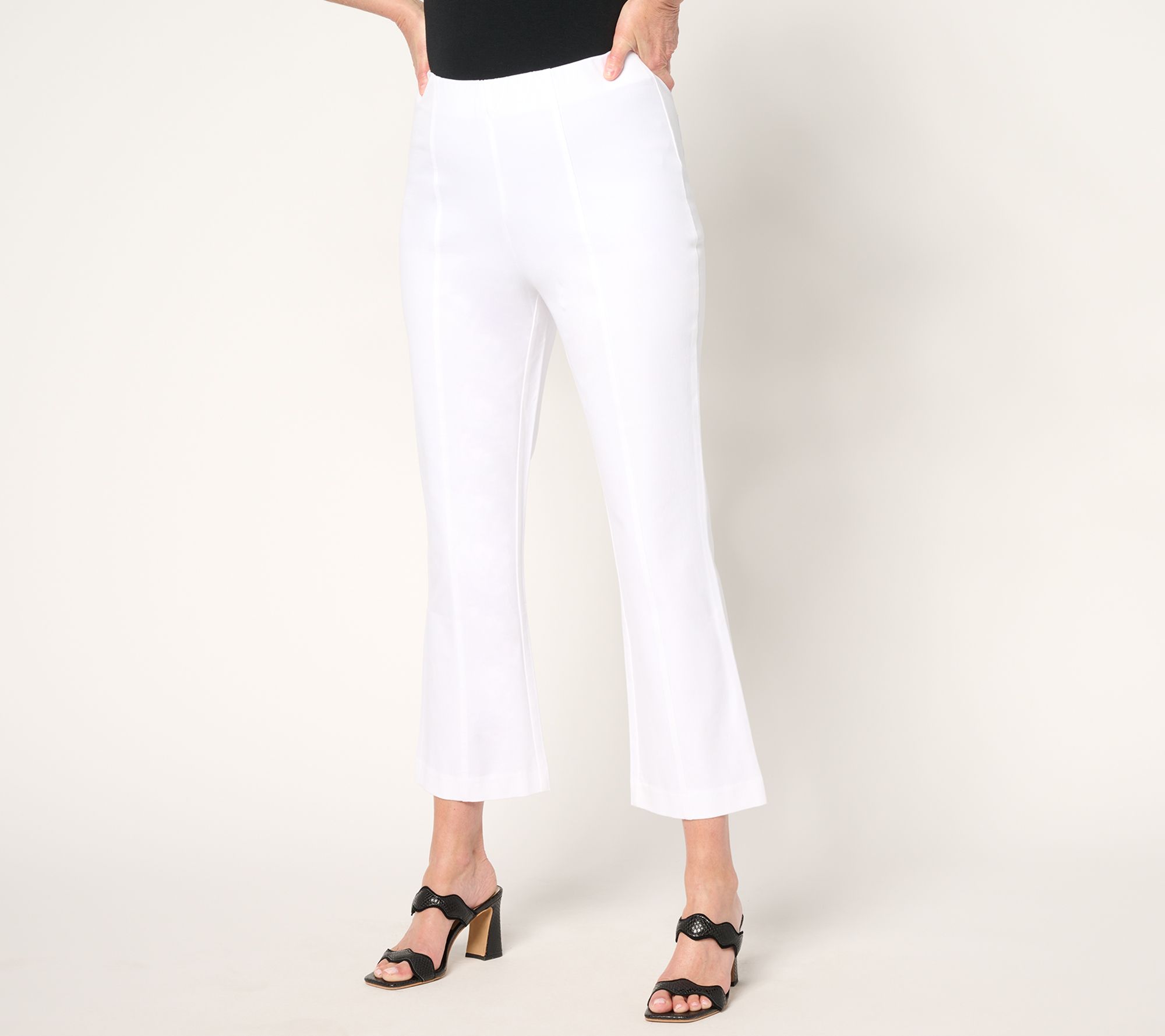 Isaac Mizrahi Live! Petite 24/7 Stretch Baby Bootcut Crop Pants