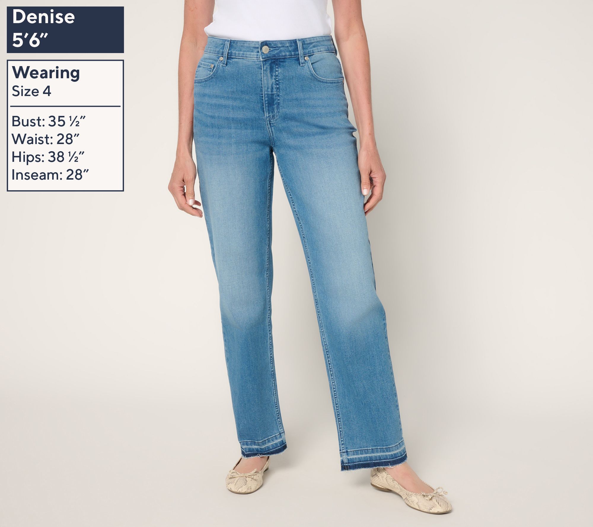 AnyBody Regular Released Hem Denim Pants - QVC.com