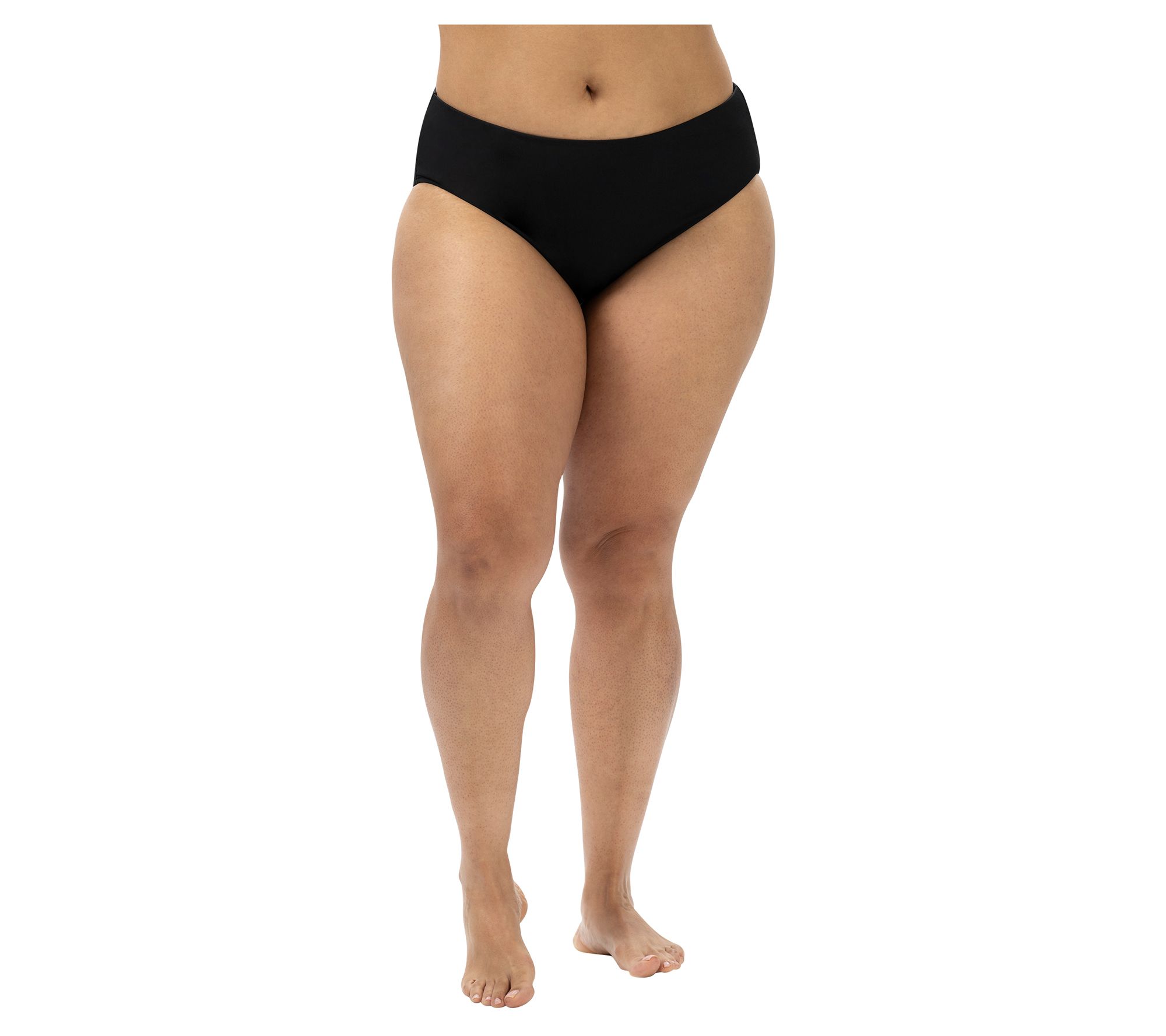 Aquashape Womens Solid Mid-Rise Moderate Brief